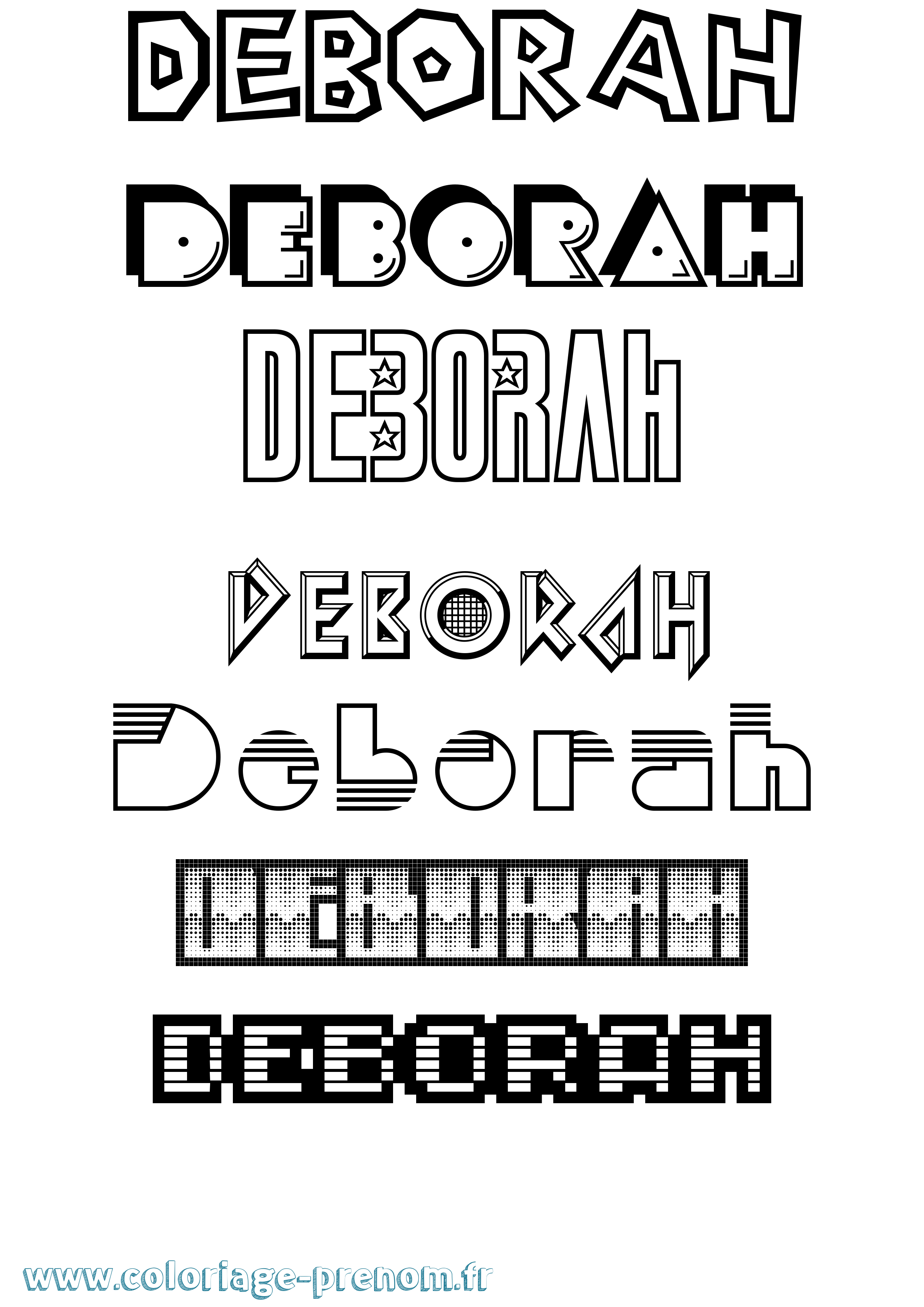 Coloriage Deborah Jeux Vidéos Coloriage prénom Deborah Jeux Vidéos