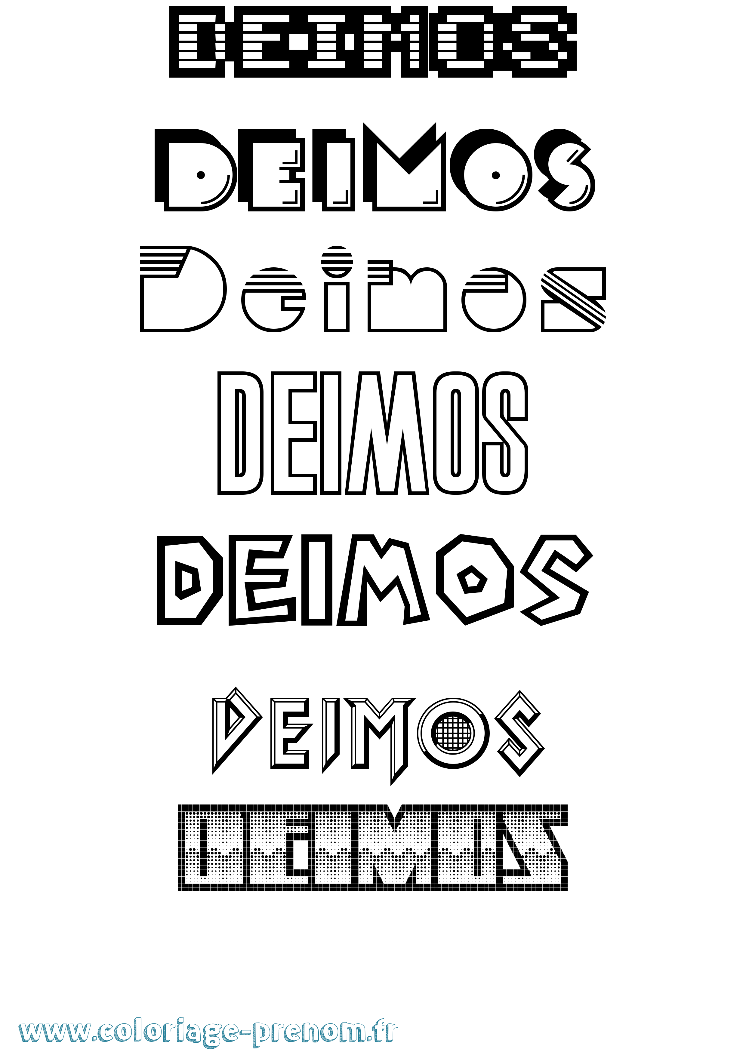 Coloriage Deimos Jeux Vidéos Coloriage prénom Deimos Jeux Vidéos