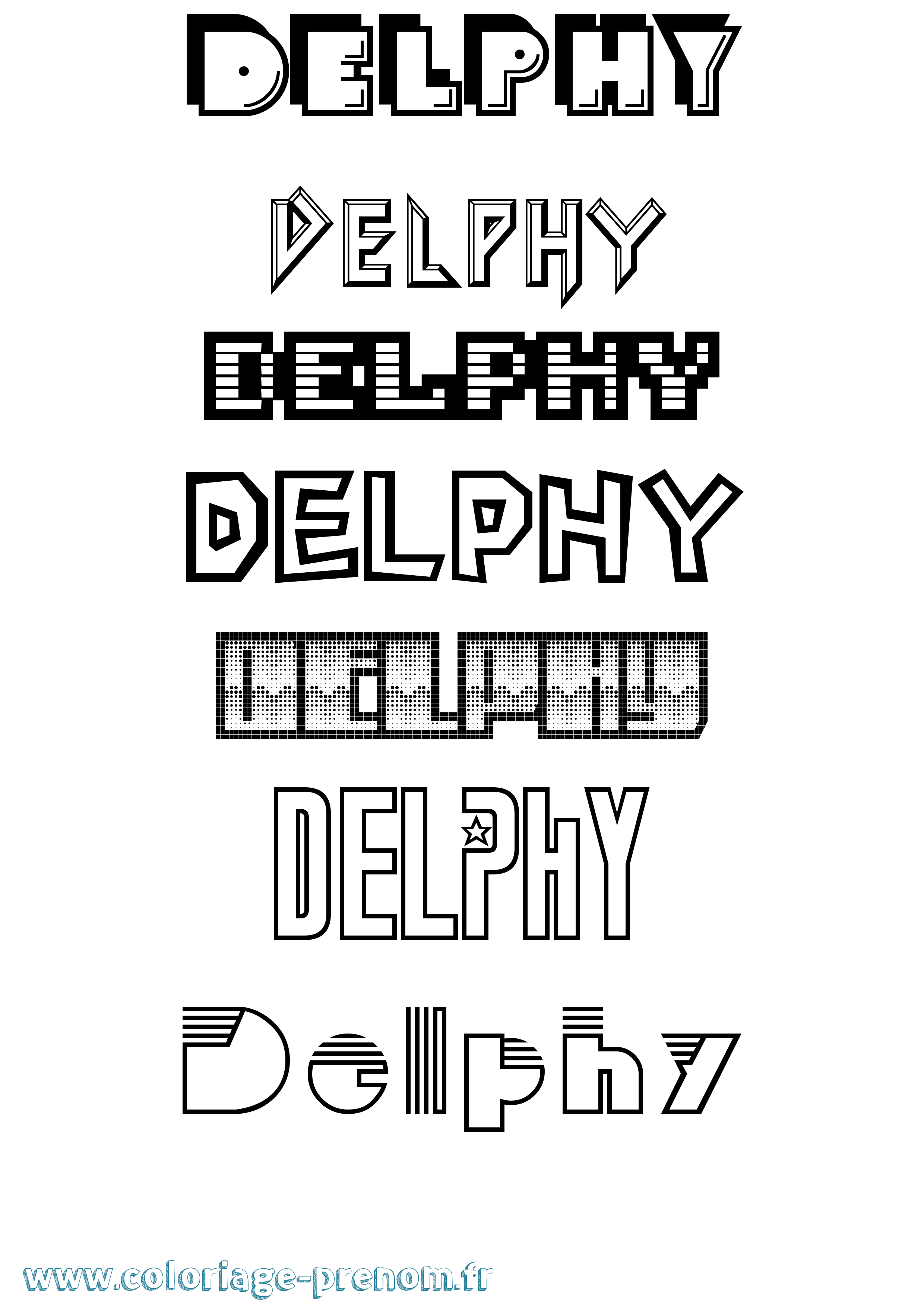 Coloriage Delphy Jeux Vidéos Coloriage prénom Delphy Jeux Vidéos