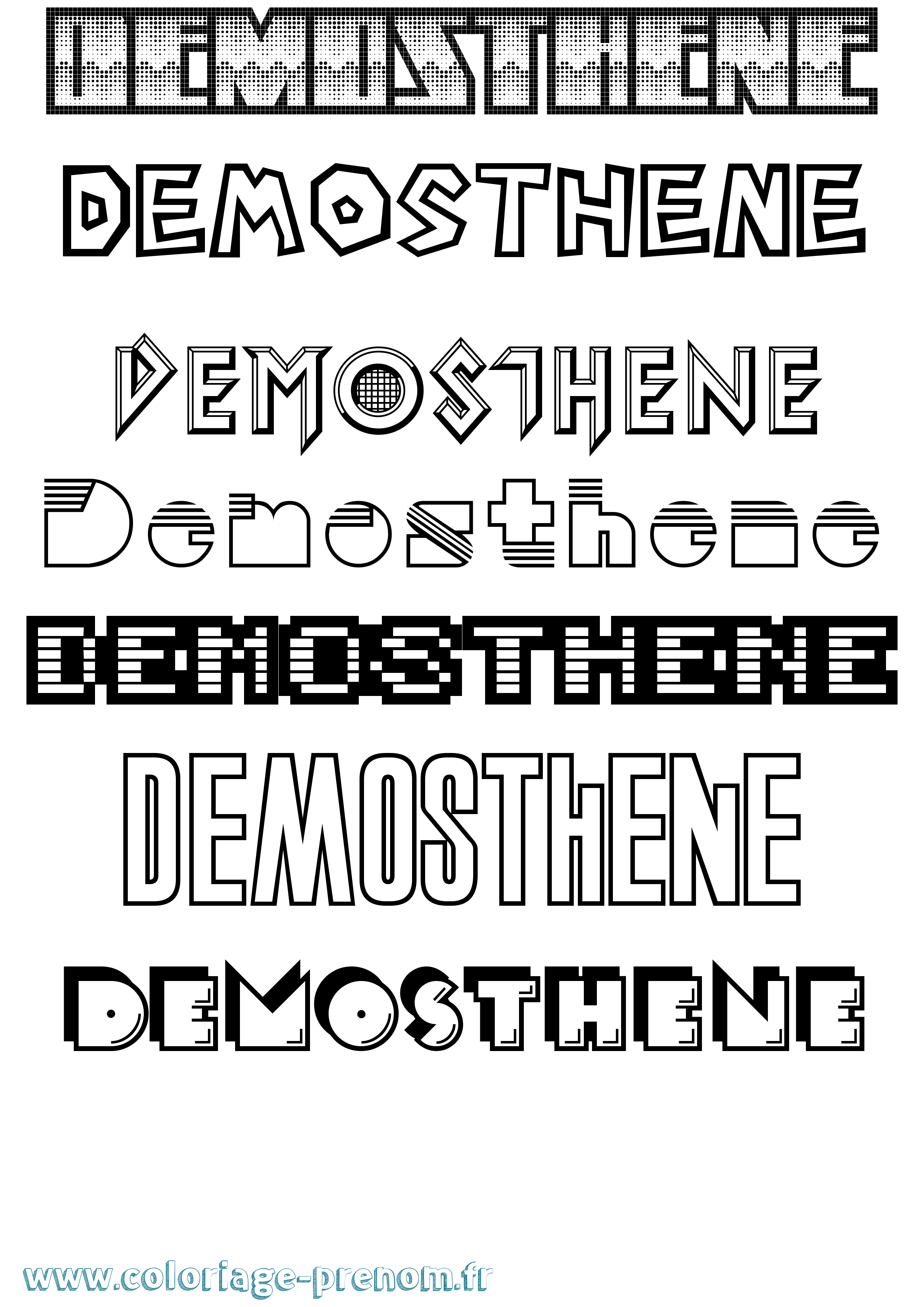 Coloriage prénom Demosthene Jeux Vidéos