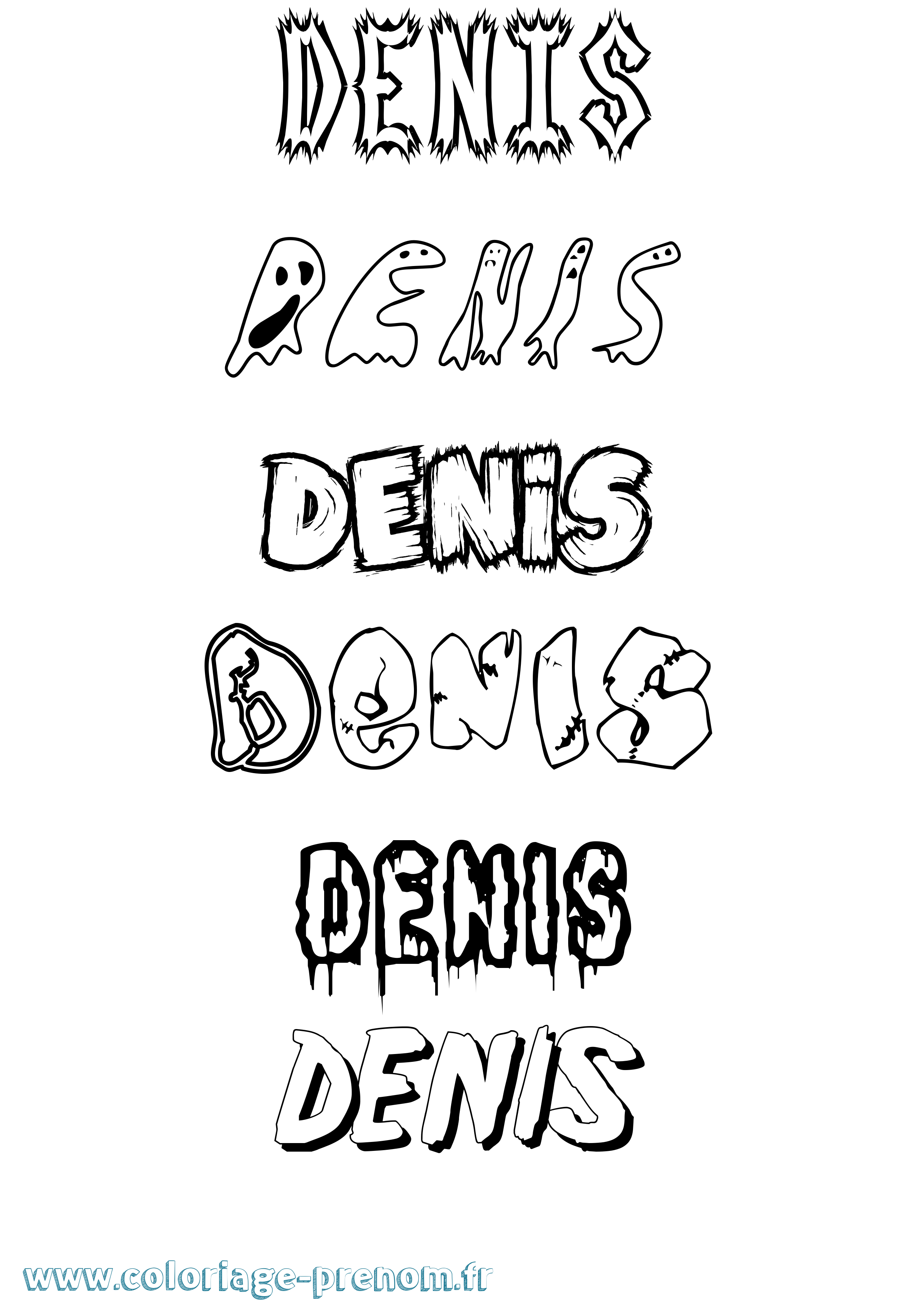 Coloriage Denis Frisson Coloriage prénom Denis Frisson