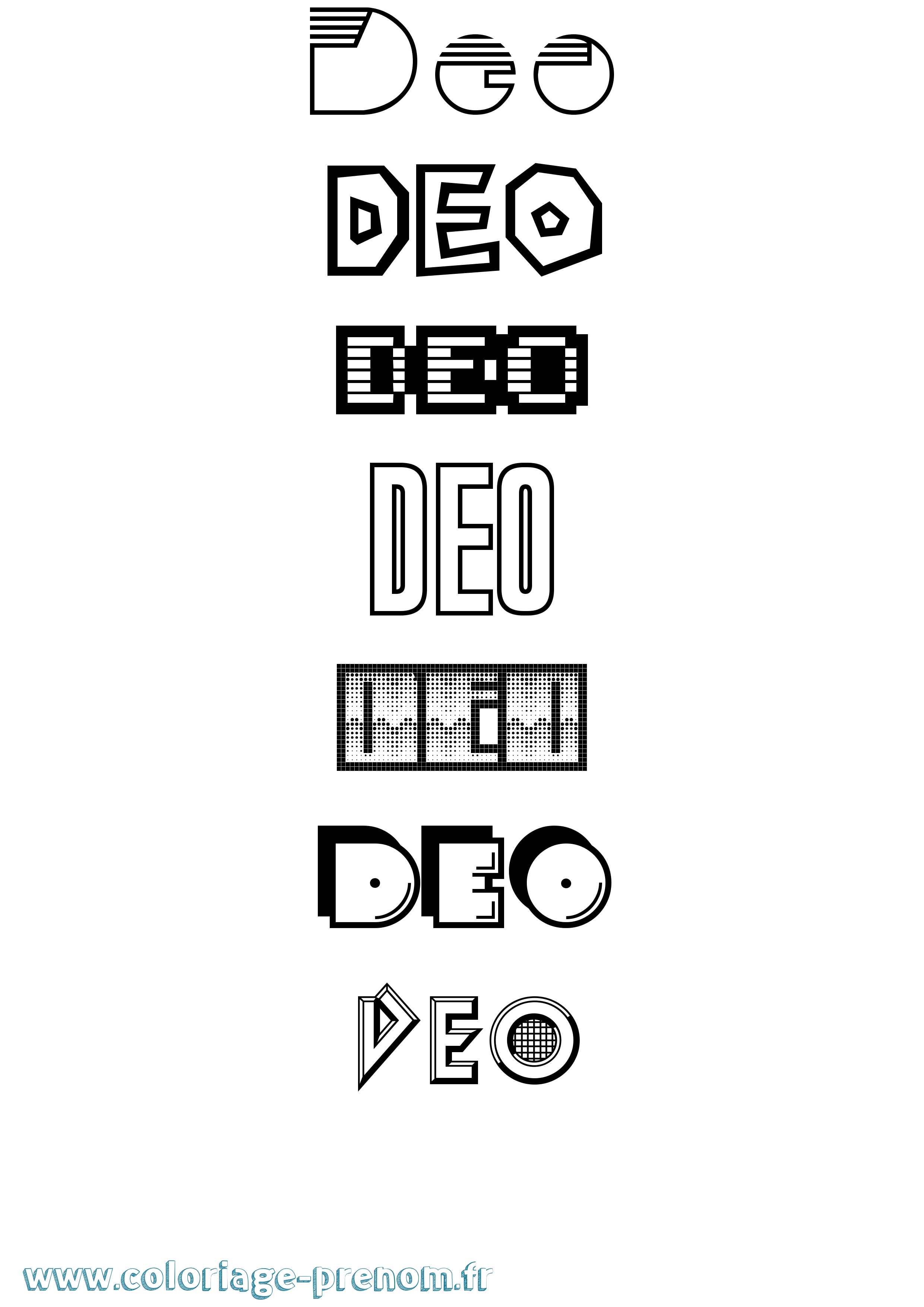 Coloriage Deo Jeux Vidéos Coloriage prénom Deo Jeux Vidéos
