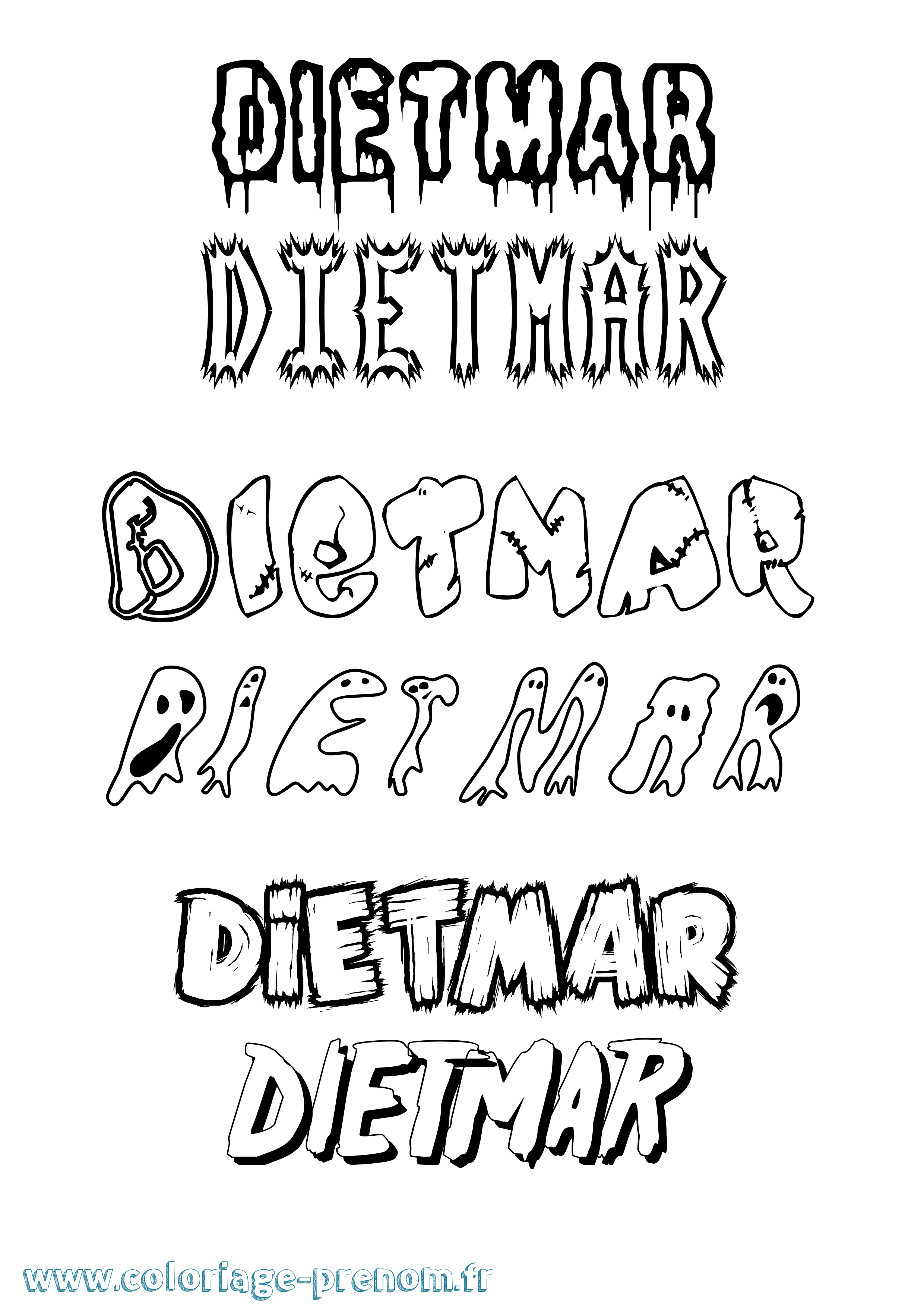 Coloriage prénom Dietmar Frisson