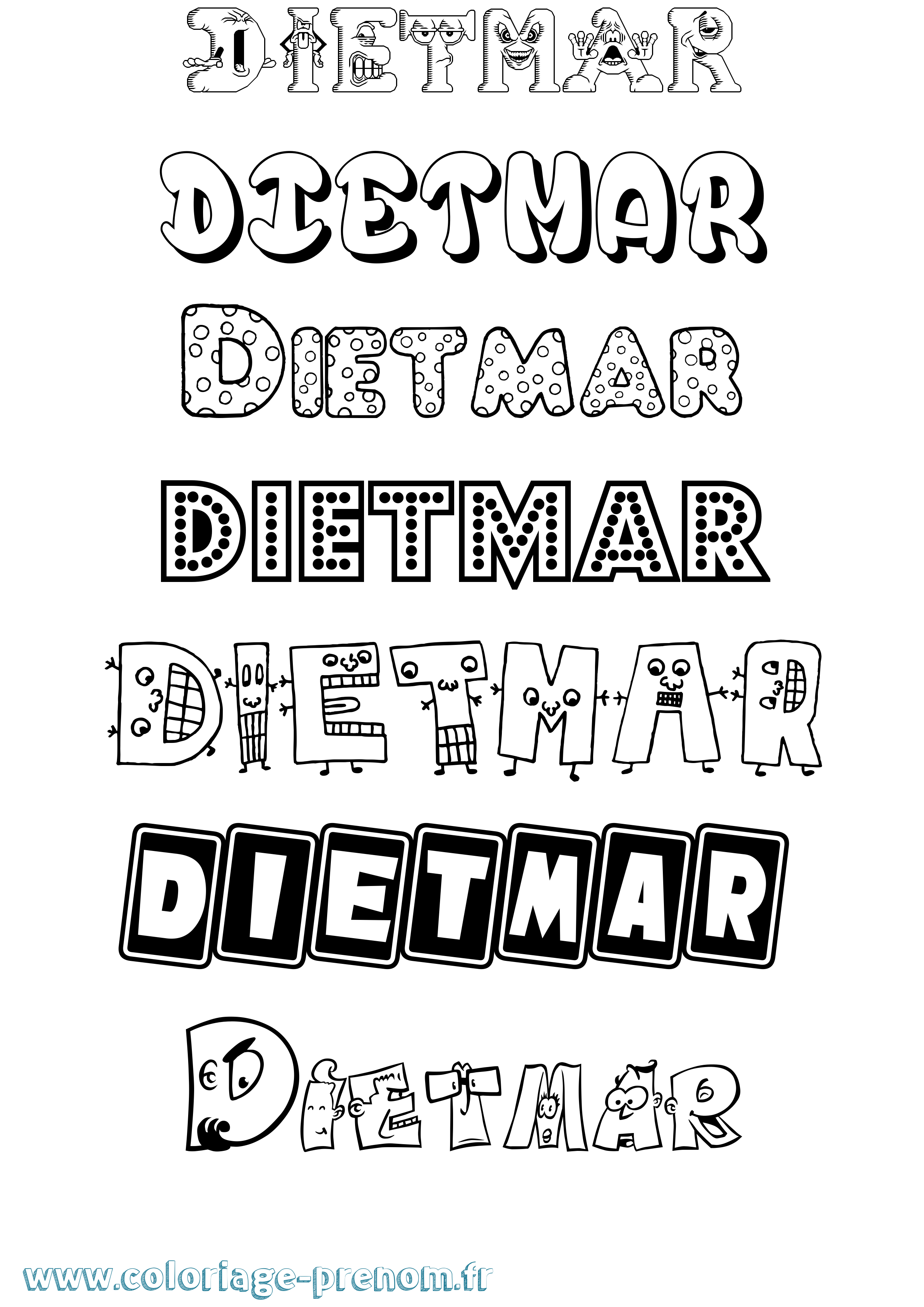 Coloriage prénom Dietmar Fun