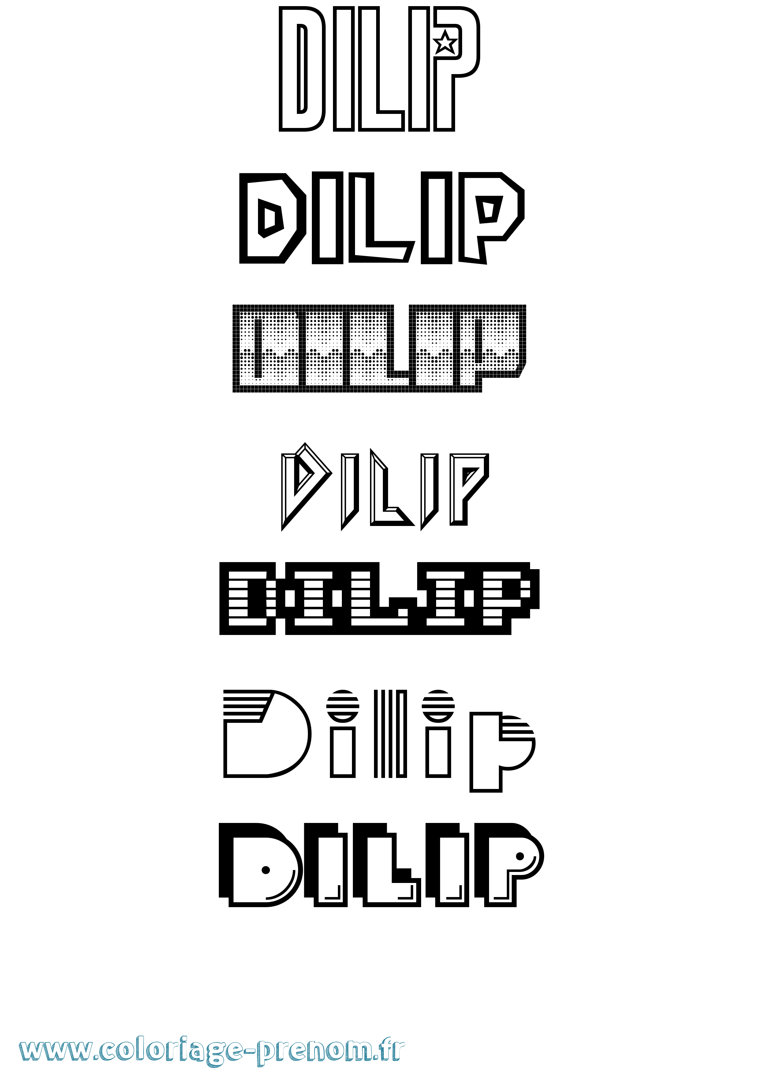 Coloriage Dilip Jeux Vidéos Coloriage prénom Dilip Jeux Vidéos