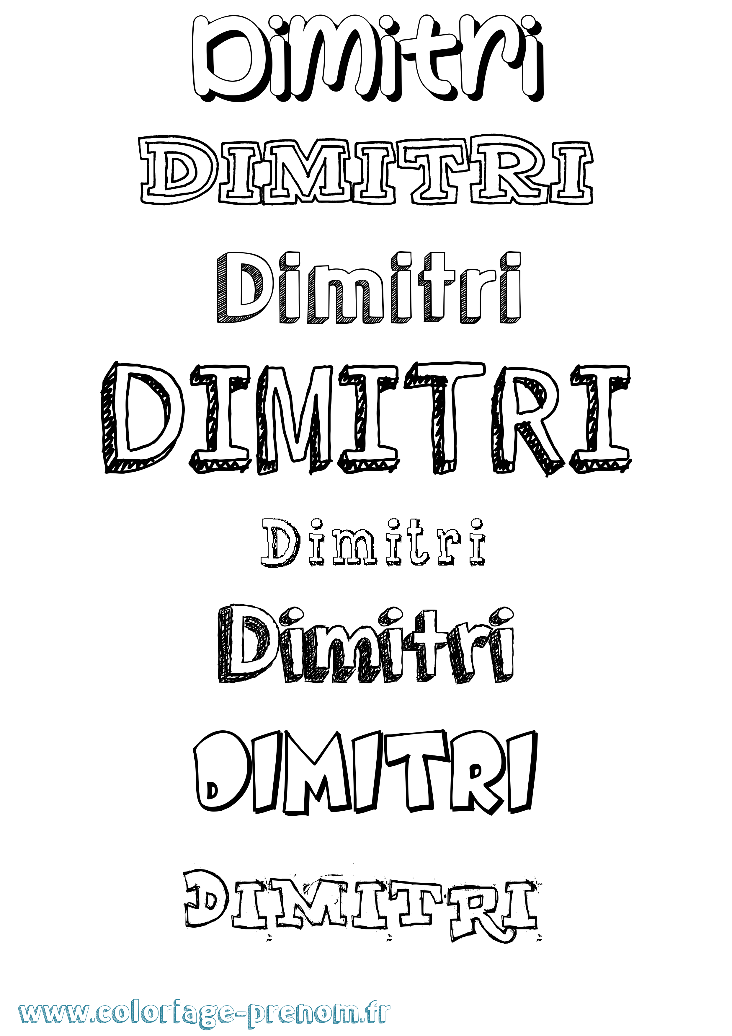 Coloriage prénom Dimitri Dessiné