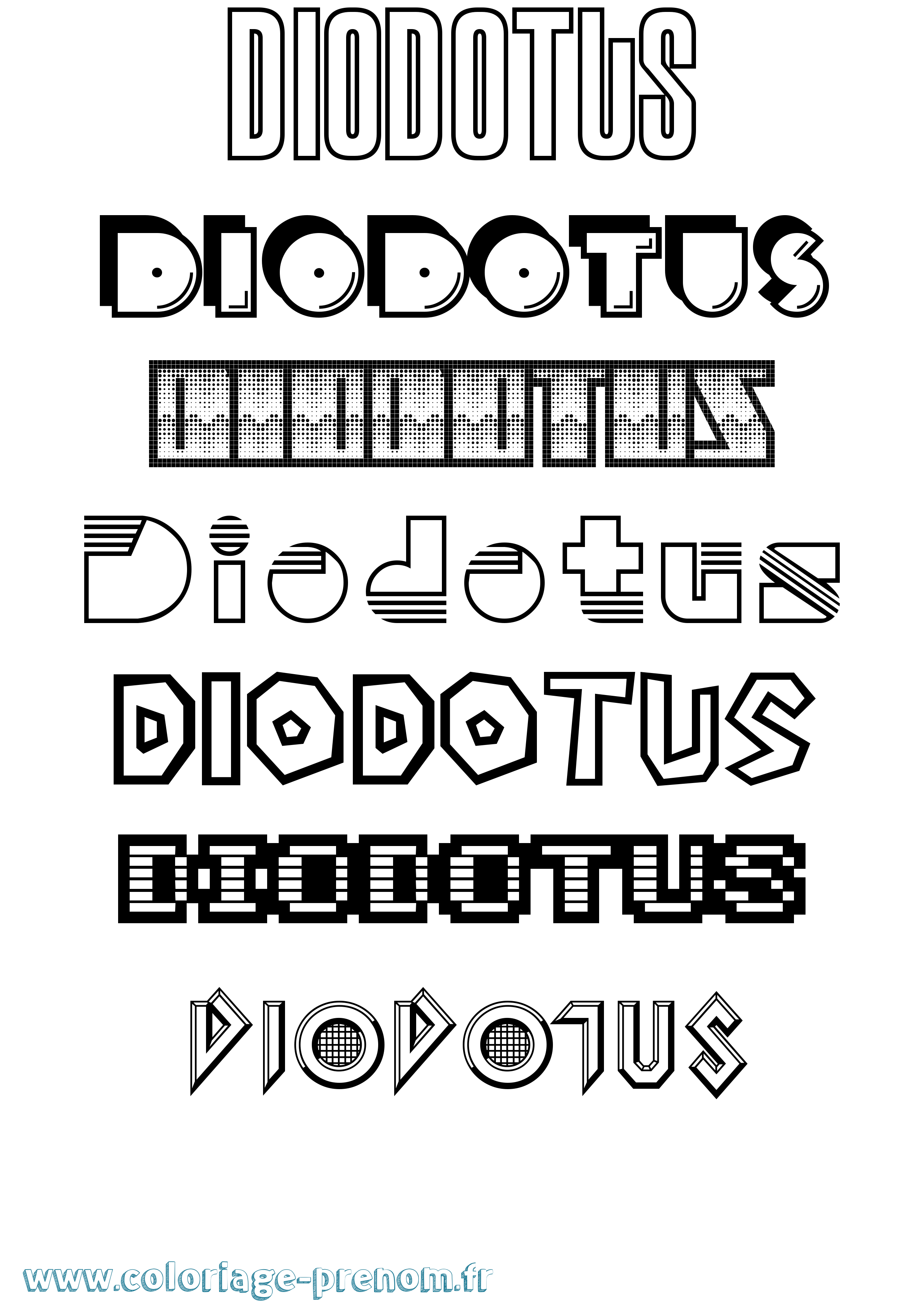 Coloriage Diodotus Jeux Vidéos Coloriage prénom Diodotus Jeux Vidéos