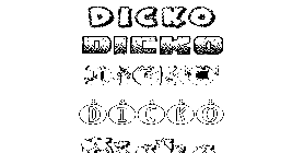 Coloriage Dicko