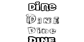 Coloriage Dine