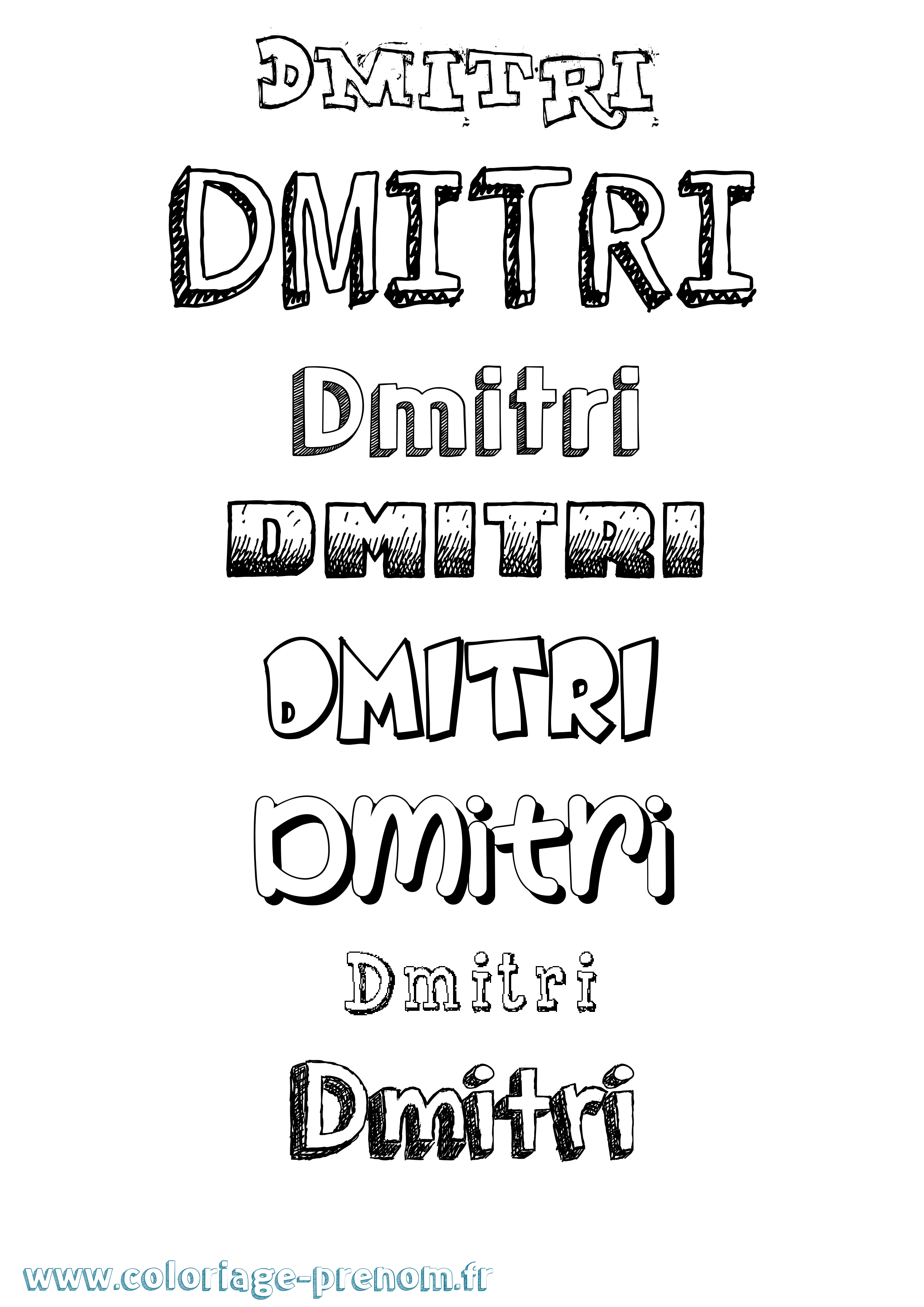 Coloriage prénom Dmitri Dessiné
