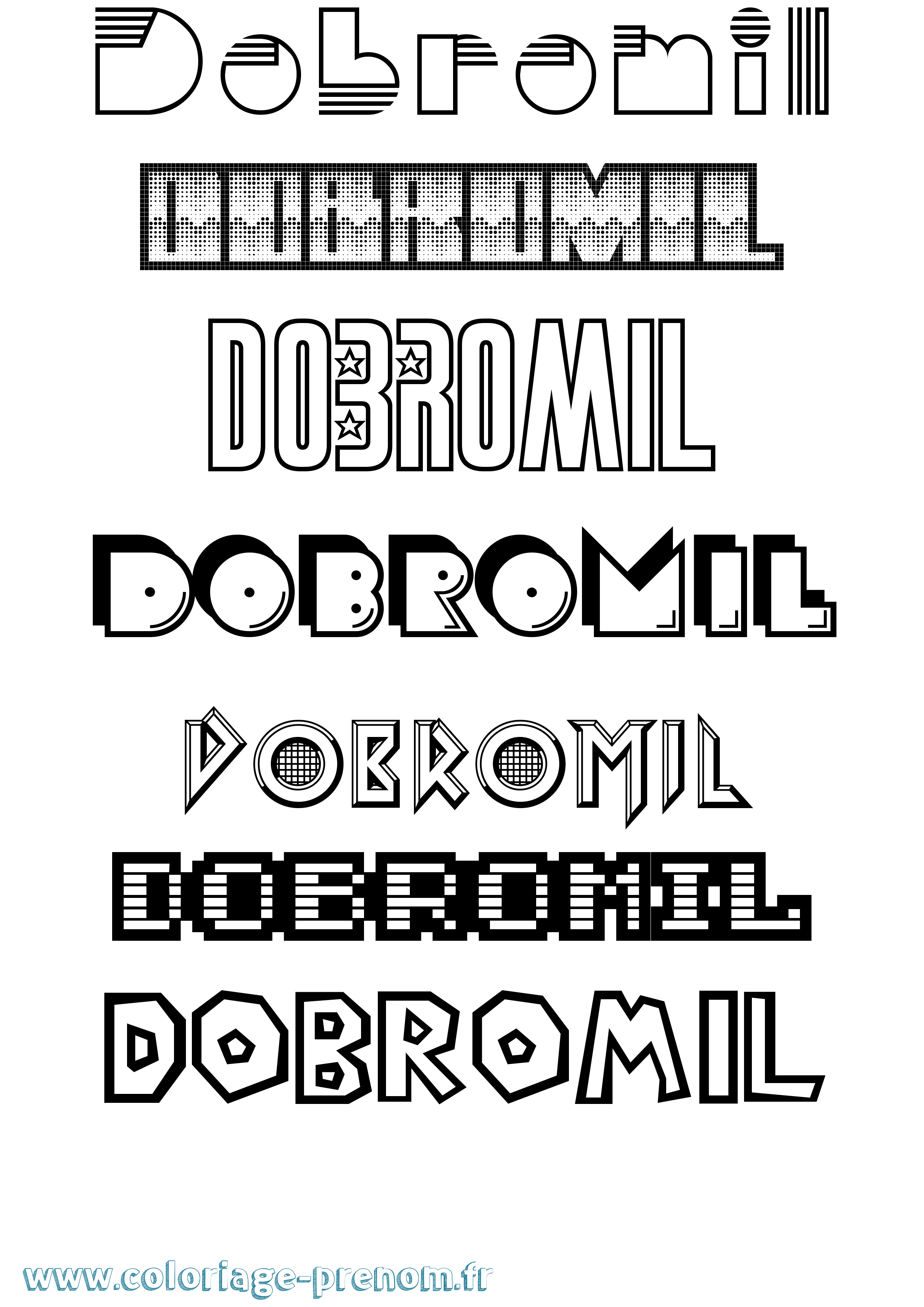 Coloriage Dobromil Jeux Vidéos Coloriage prénom Dobromil Jeux Vidéos