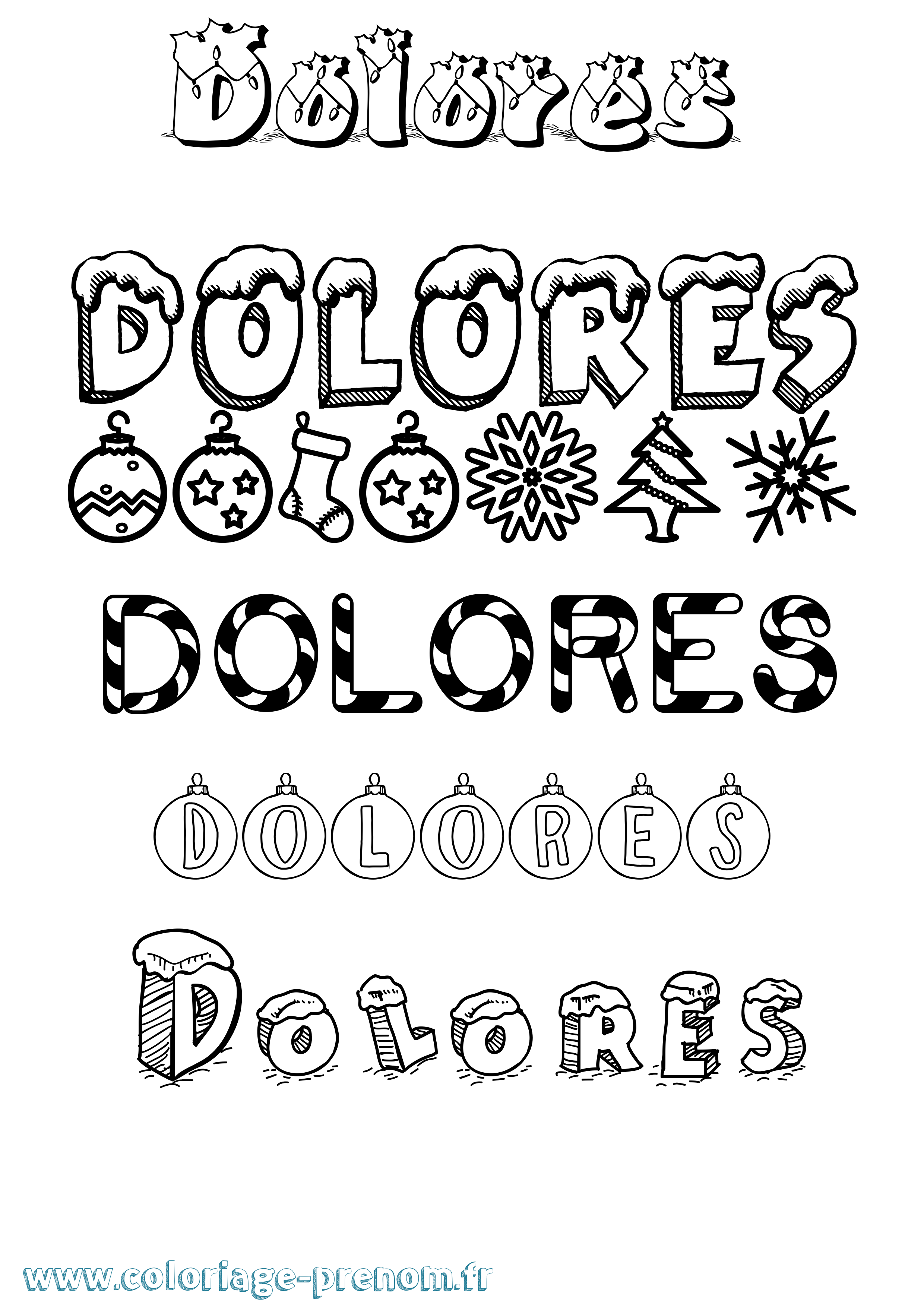Coloriage du prénom Dolores : à Imprimer ou Télécharger facilement