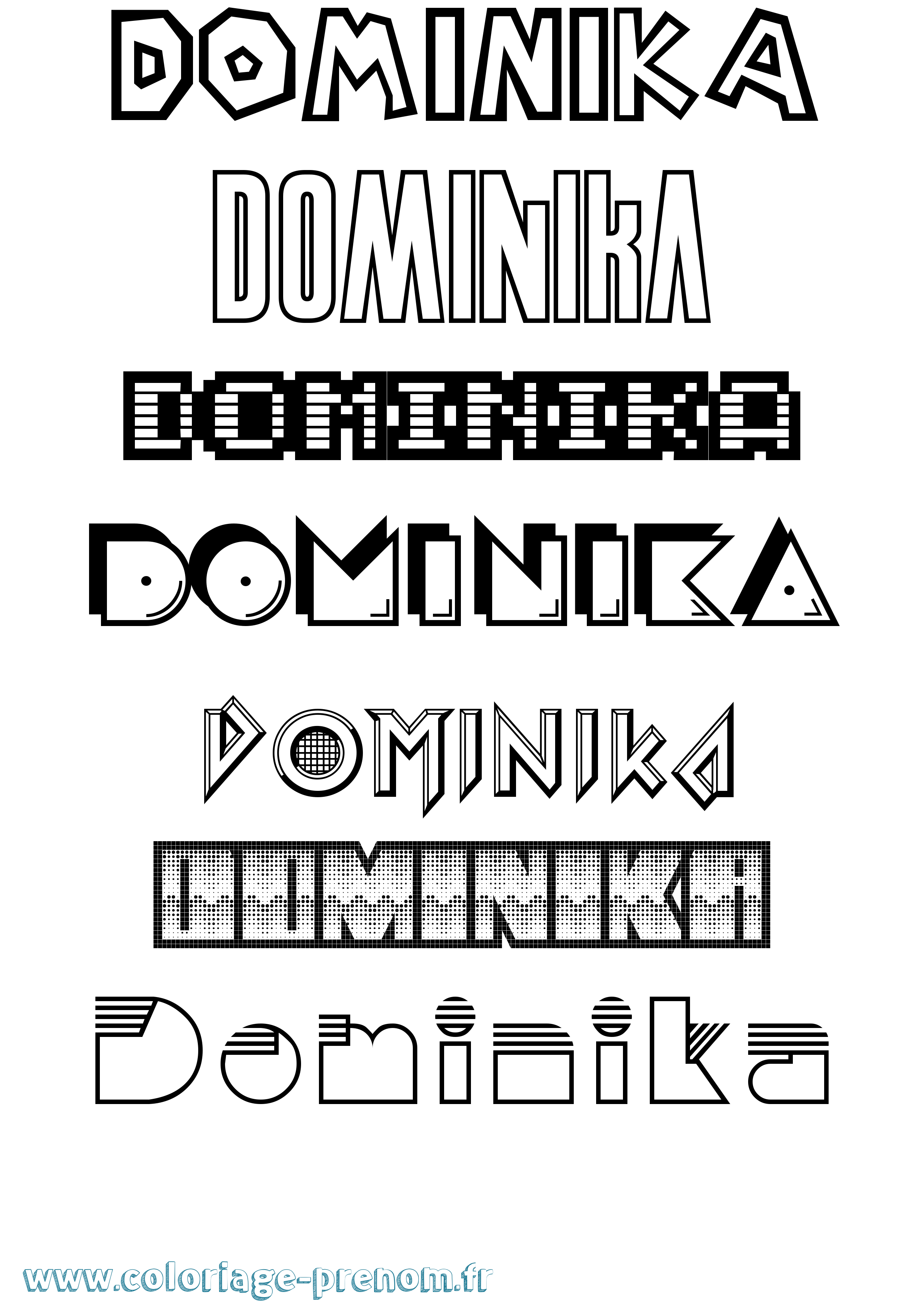 Coloriage Dominika Jeux Vidéos Coloriage prénom Dominika Jeux Vidéos