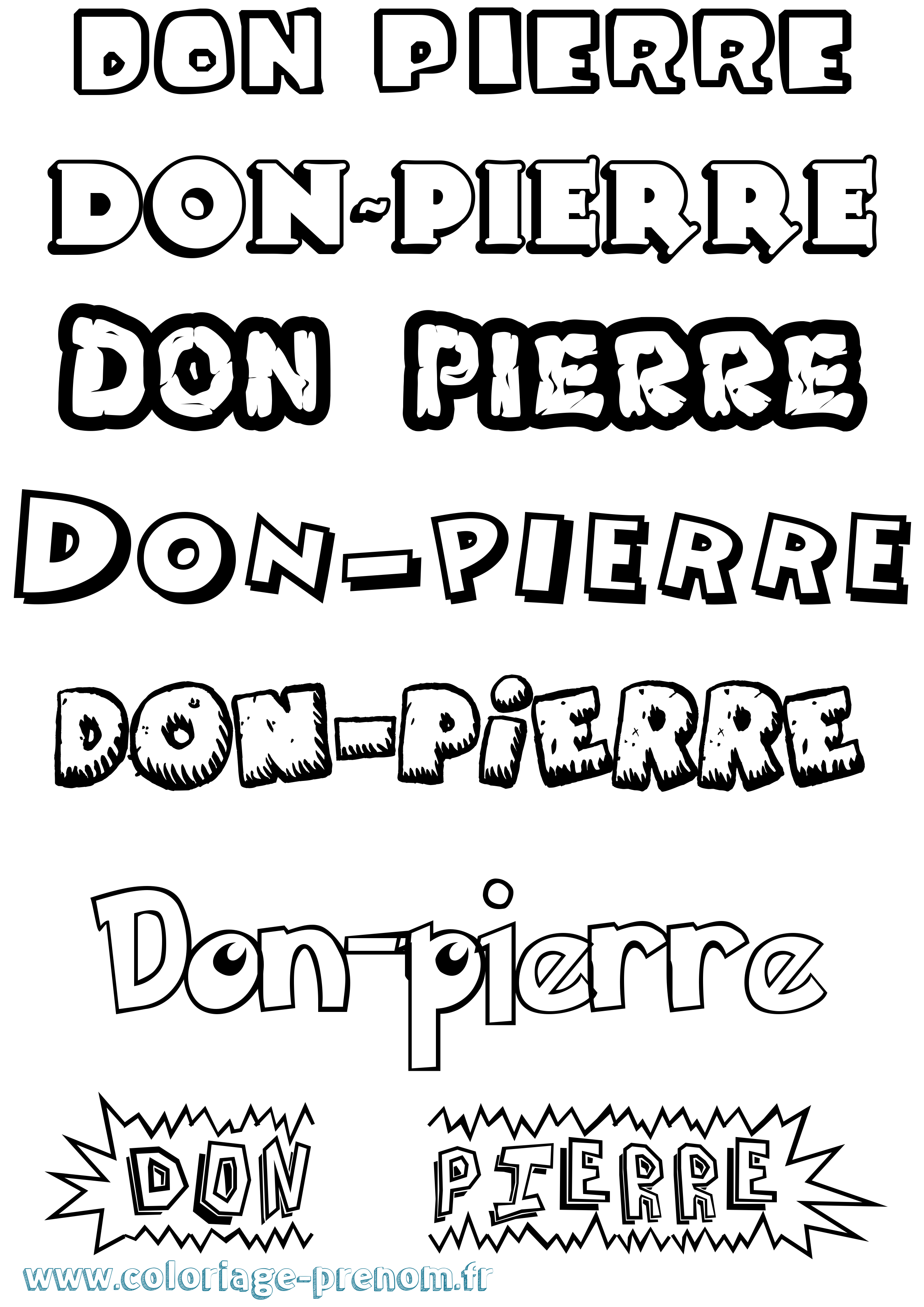 Coloriage prénom Don-Pierre Dessin Animé