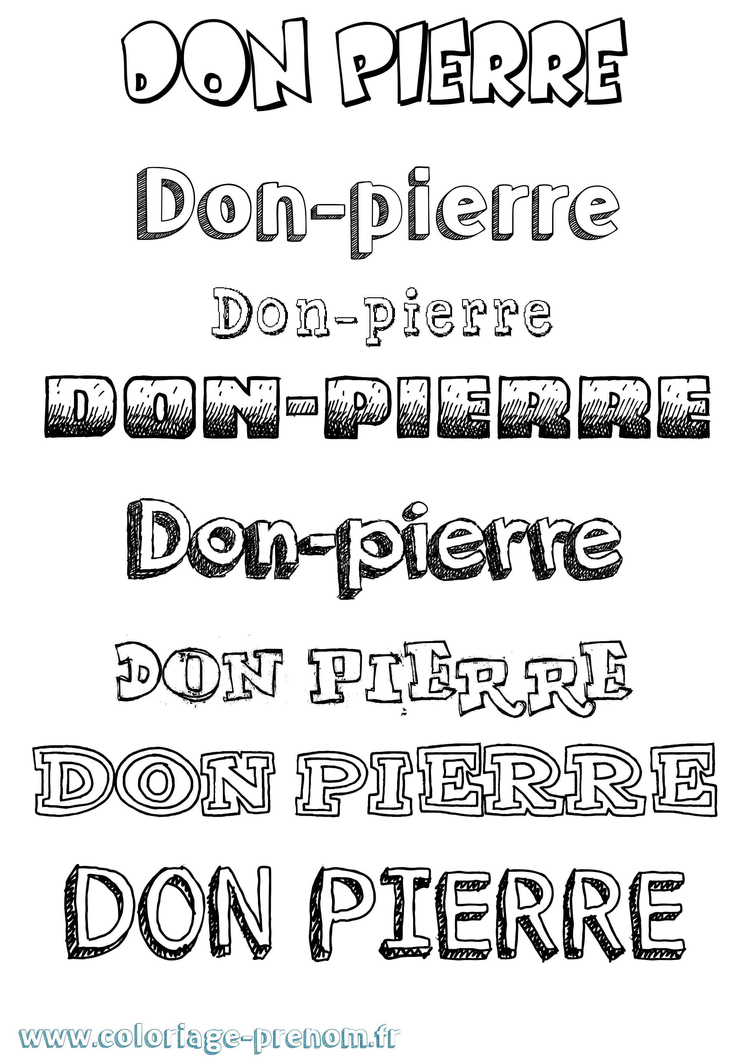 Coloriage prénom Don-Pierre Dessiné