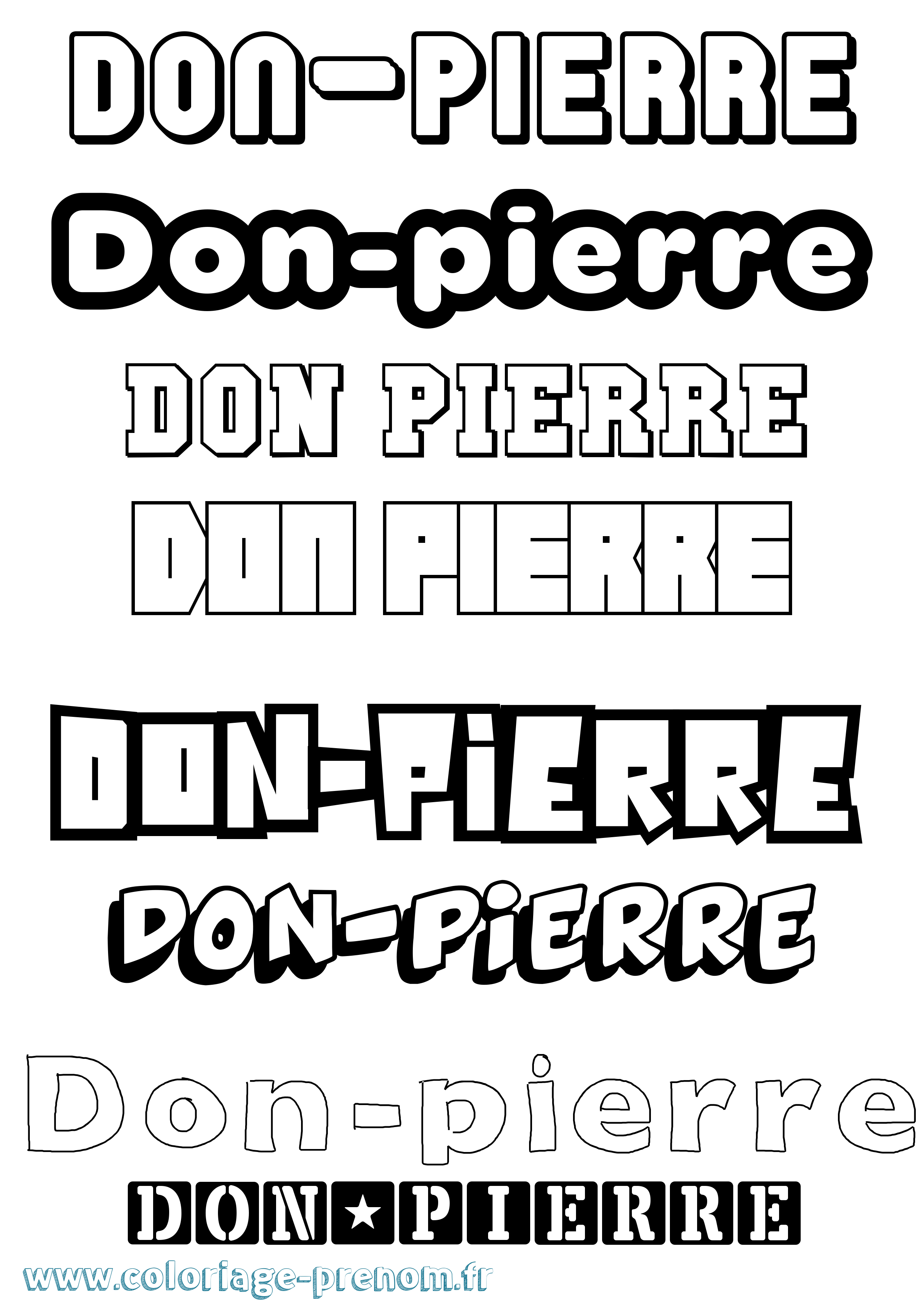 Coloriage prénom Don-Pierre Simple