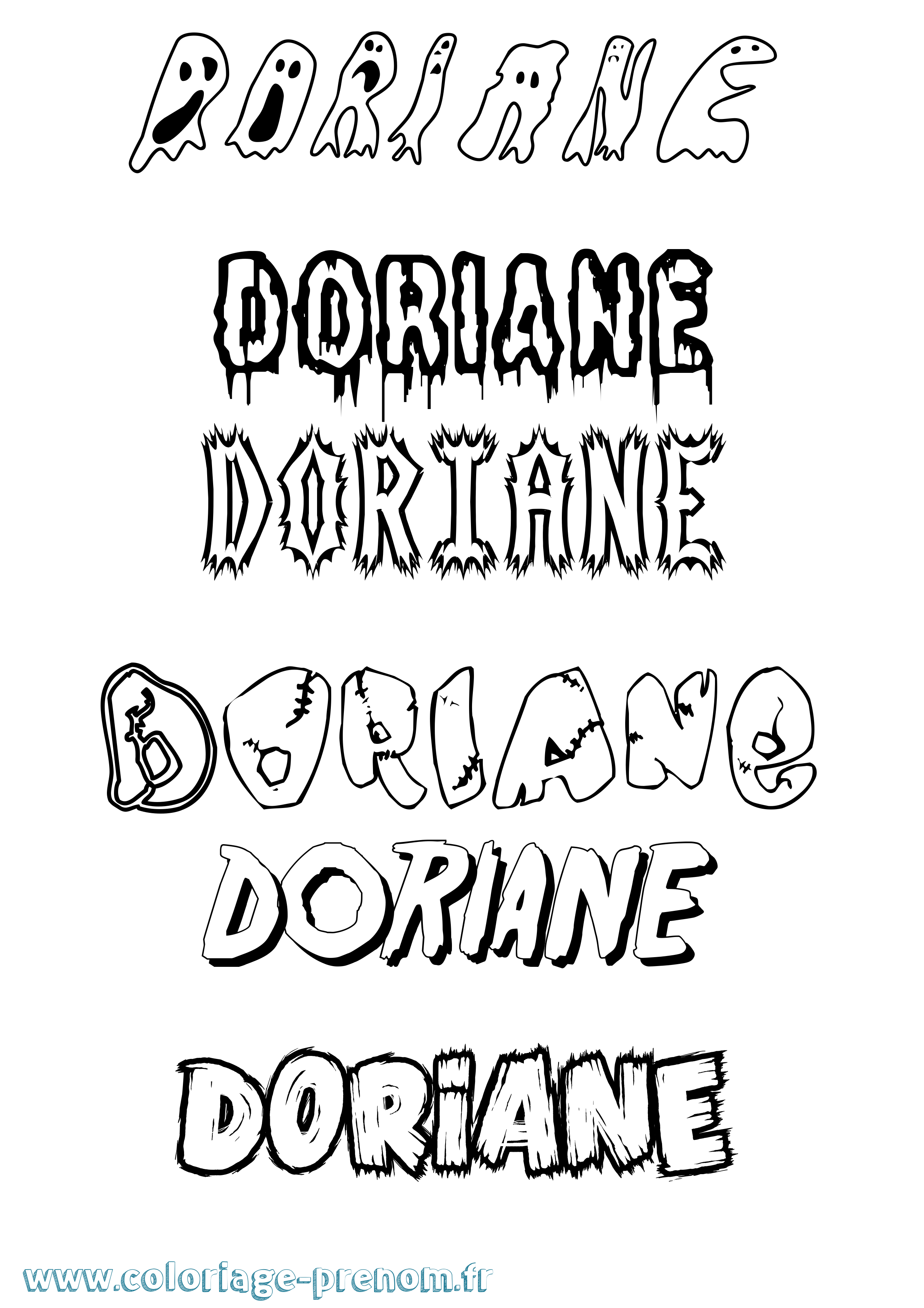 Coloriage prénom Doriane