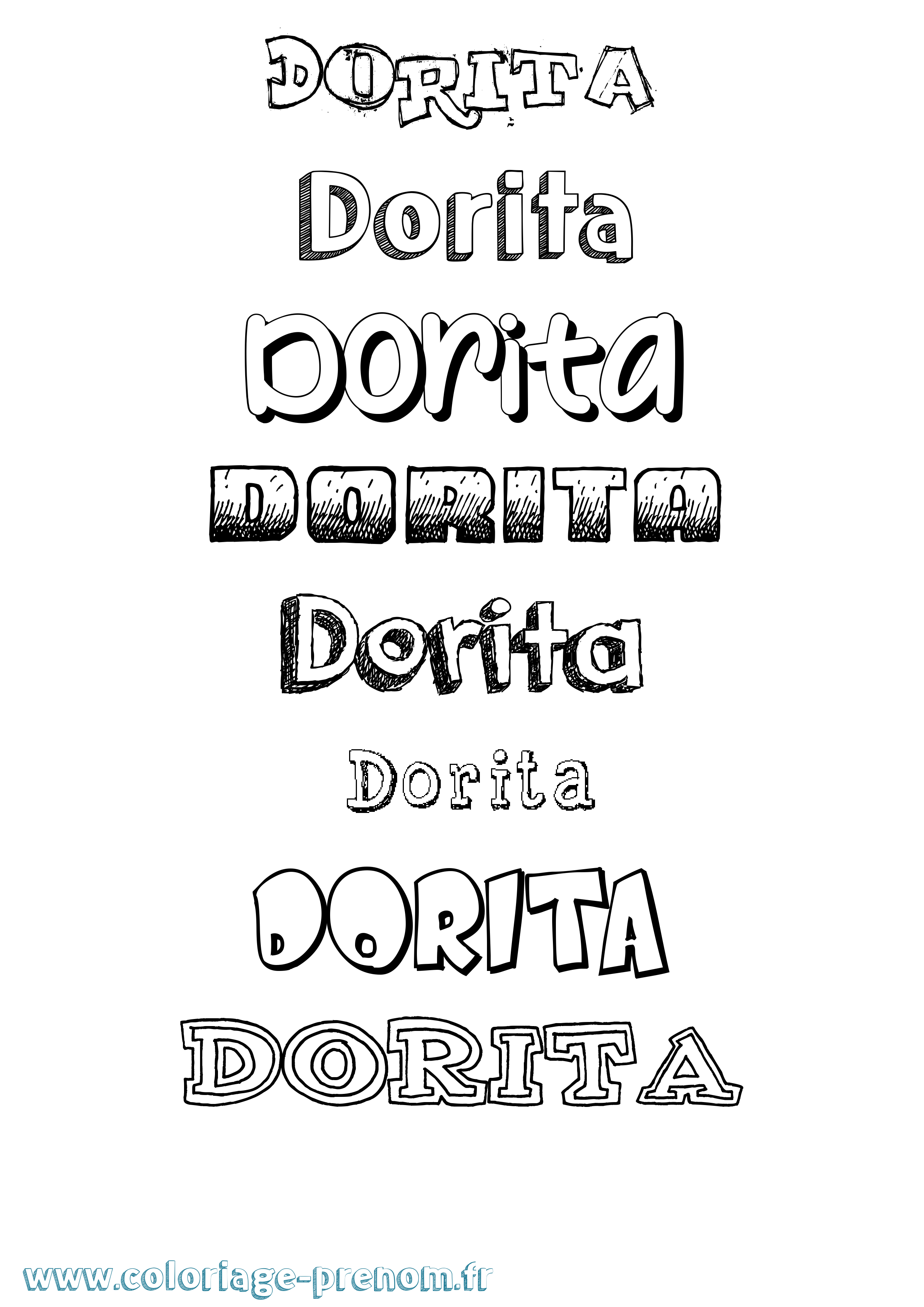 Coloriage prénom Dorita Dessiné