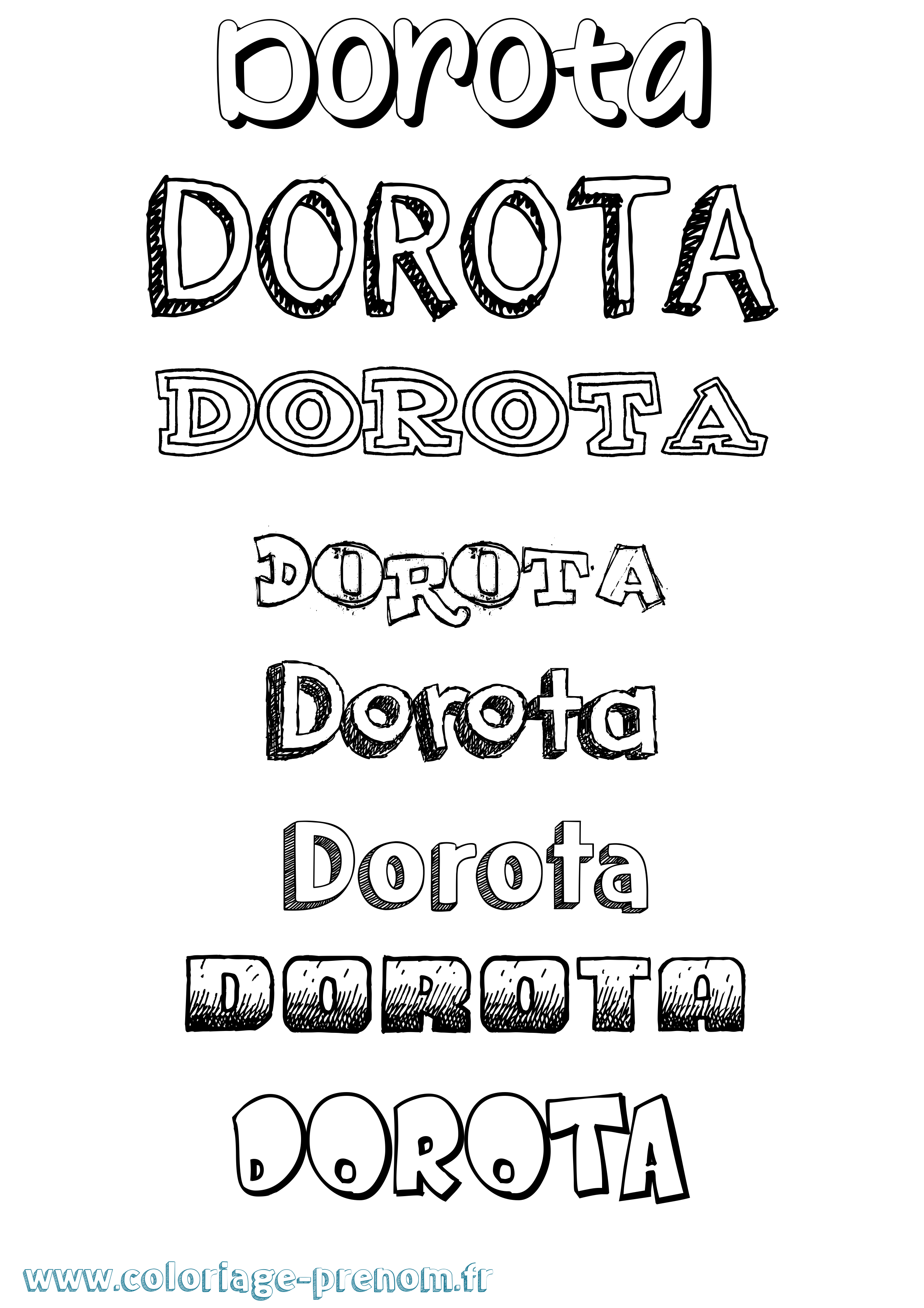 Coloriage Dorota Dessiné Coloriage prénom Dorota Dessiné
