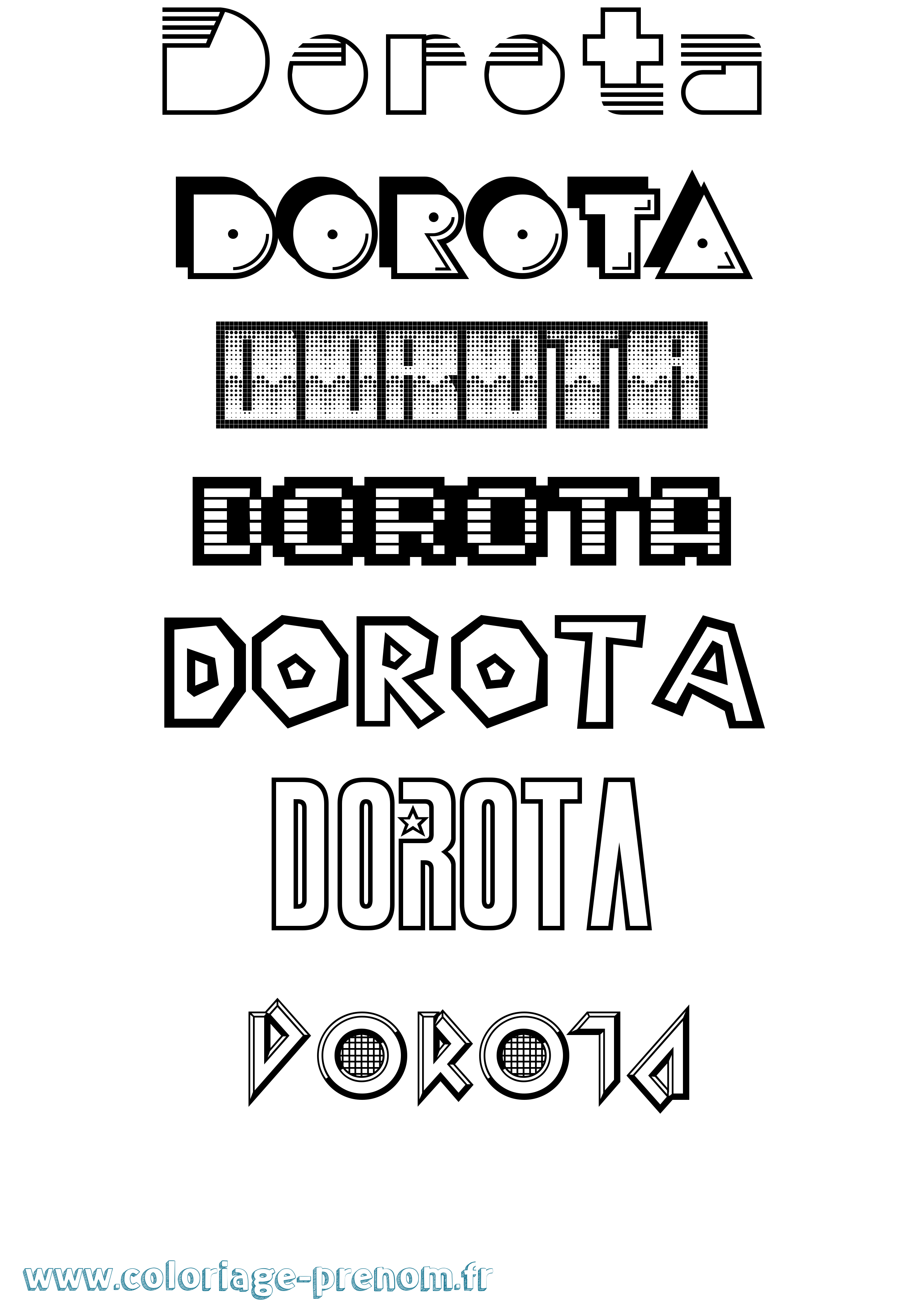 Coloriage Dorota Jeux Vidéos Coloriage prénom Dorota Jeux Vidéos