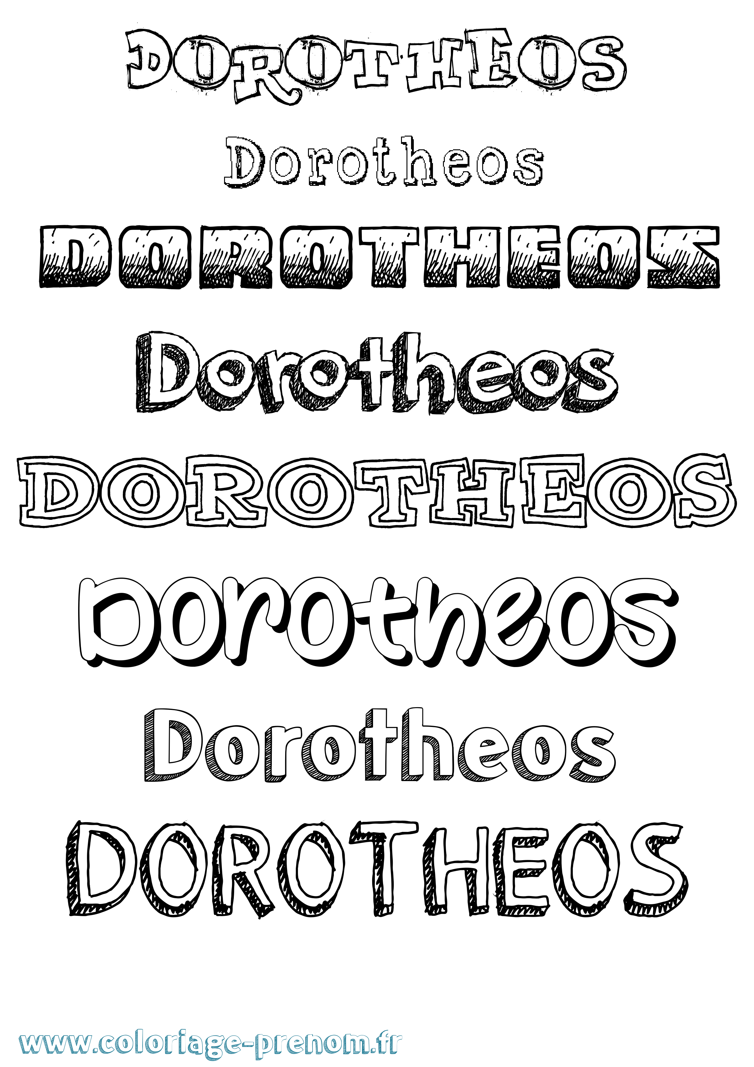 Coloriage prénom Dorotheos Dessiné