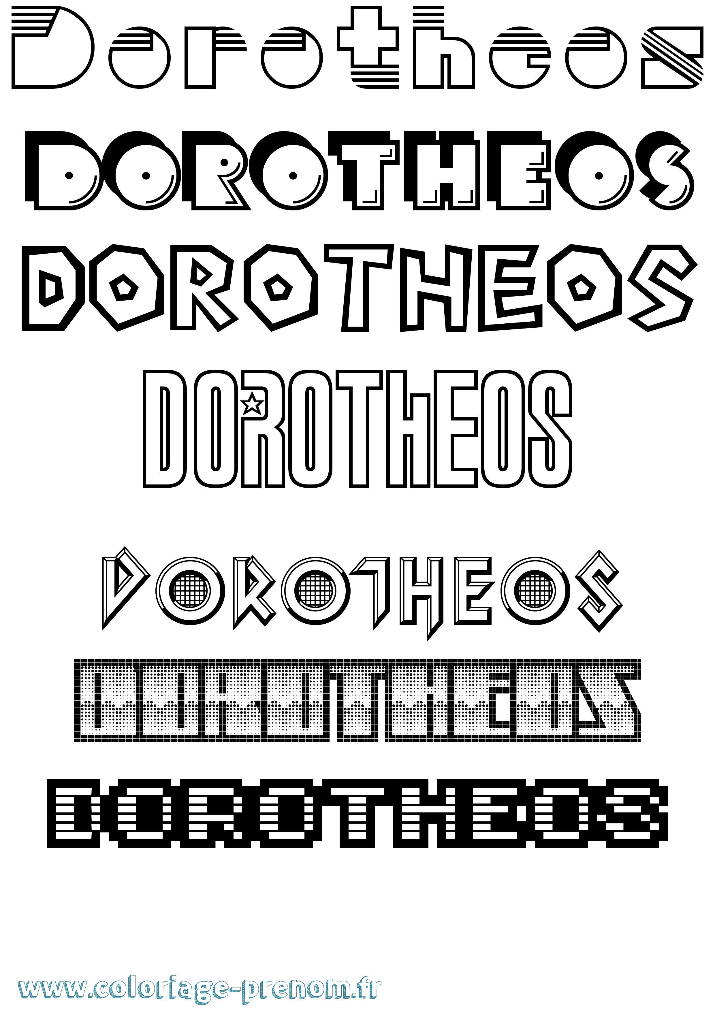 Coloriage prénom Dorotheos Jeux Vidéos