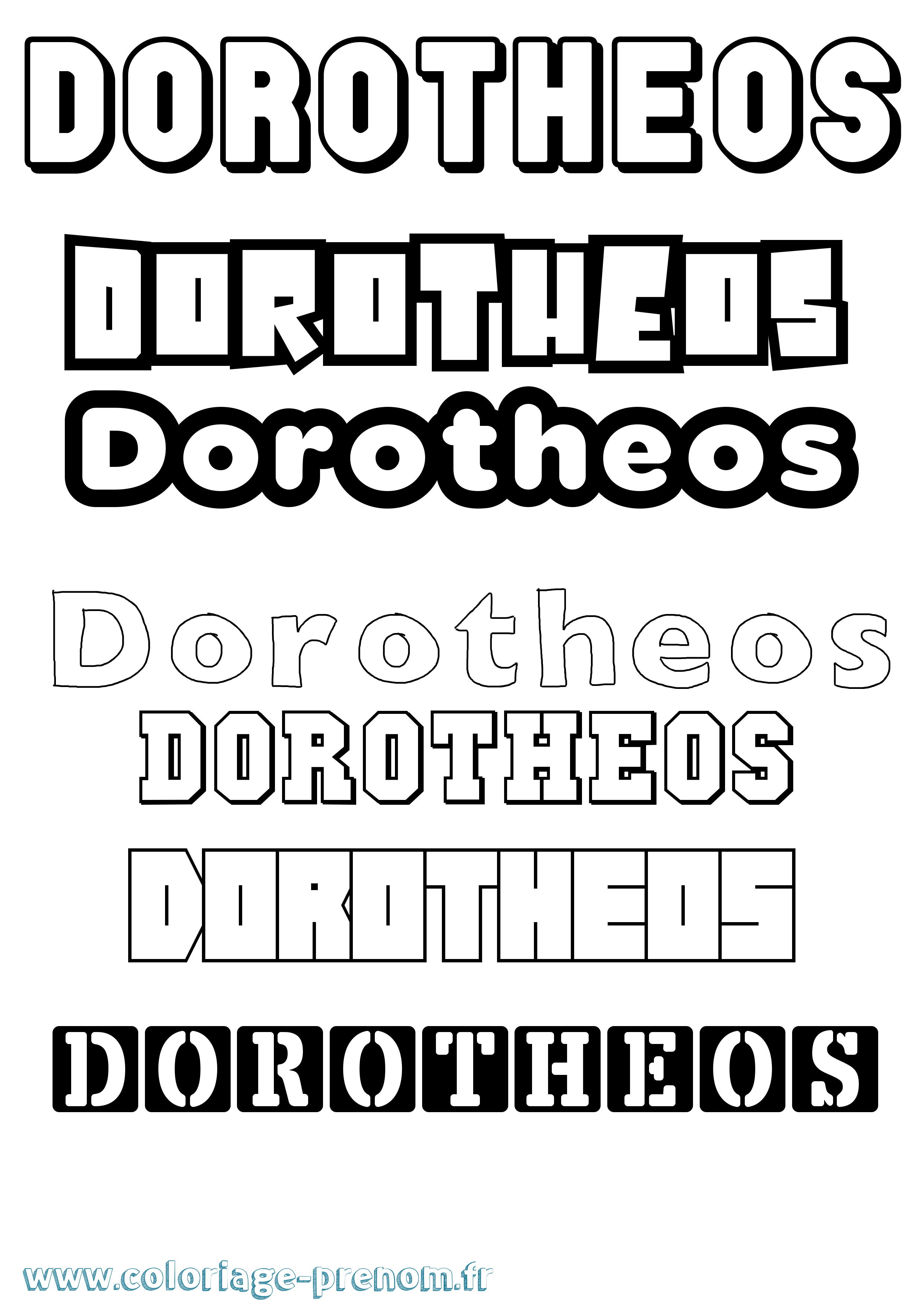 Coloriage prénom Dorotheos Simple
