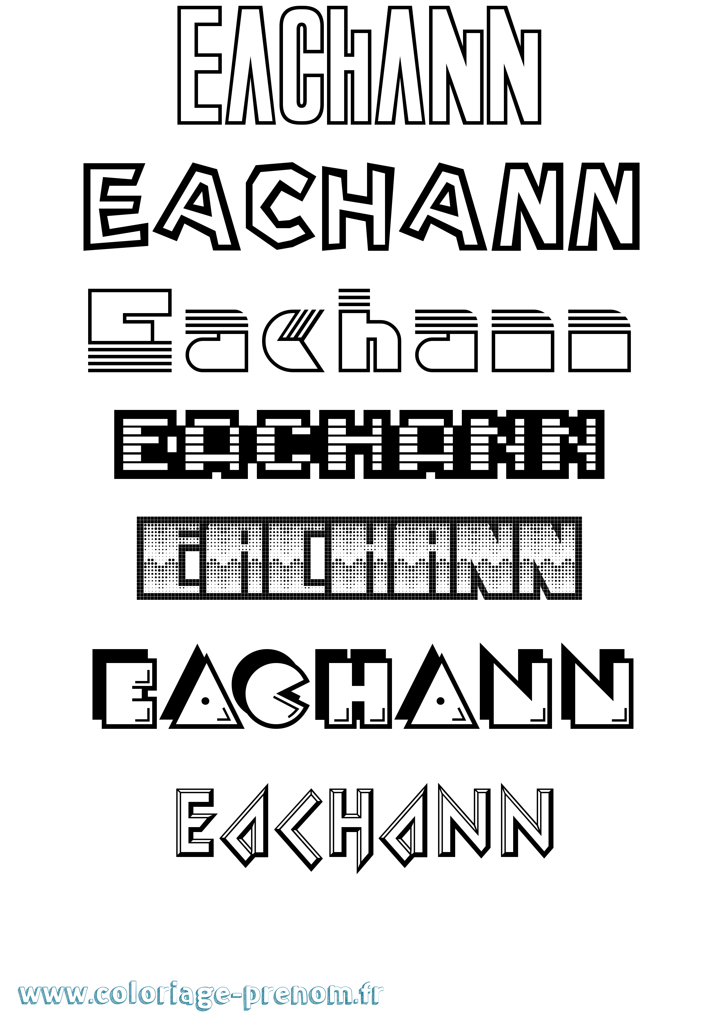 Coloriage Eachann Jeux Vidéos Coloriage prénom Eachann Jeux Vidéos