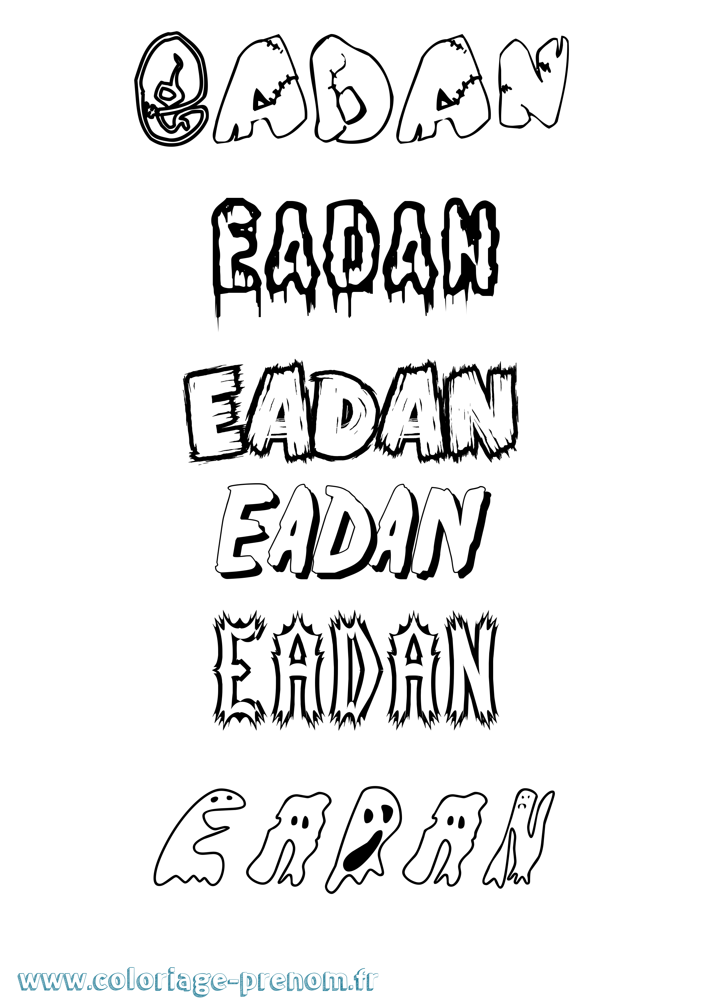 Coloriage Eadan Frisson Coloriage prénom Eadan Frisson