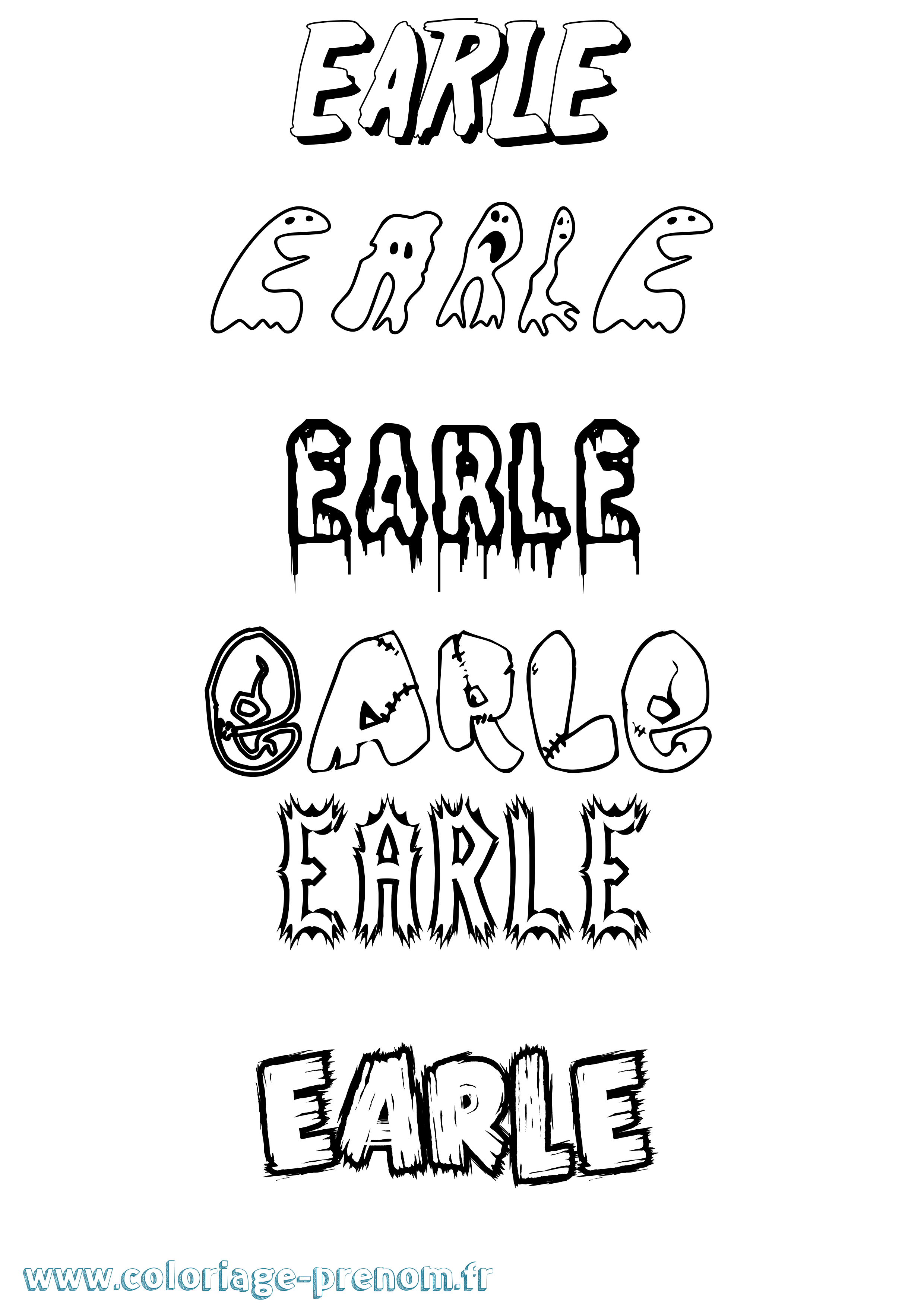 Coloriage Earle Frisson Coloriage prénom Earle Frisson