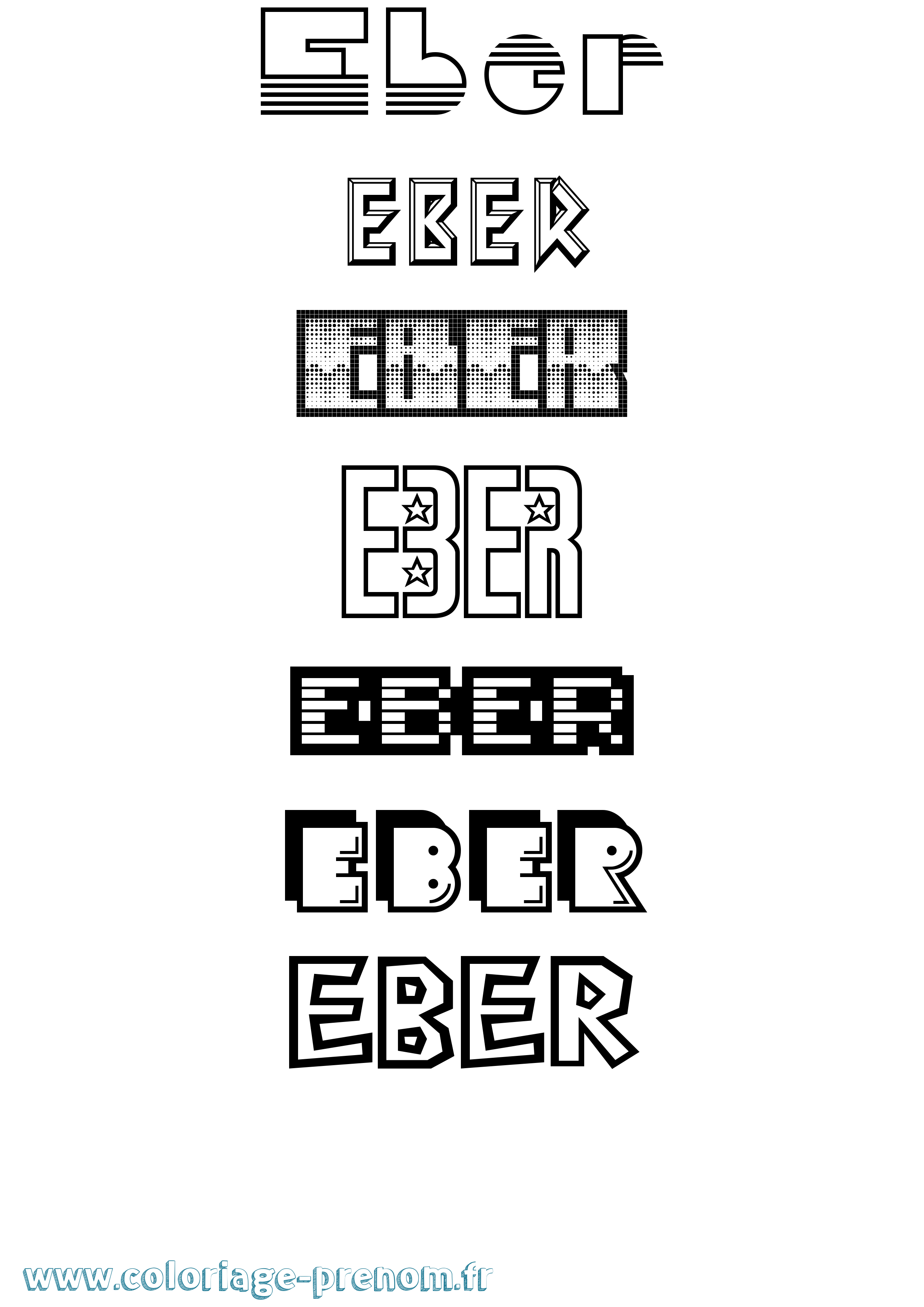 Coloriage Eber Jeux Vidéos Coloriage prénom Eber Jeux Vidéos