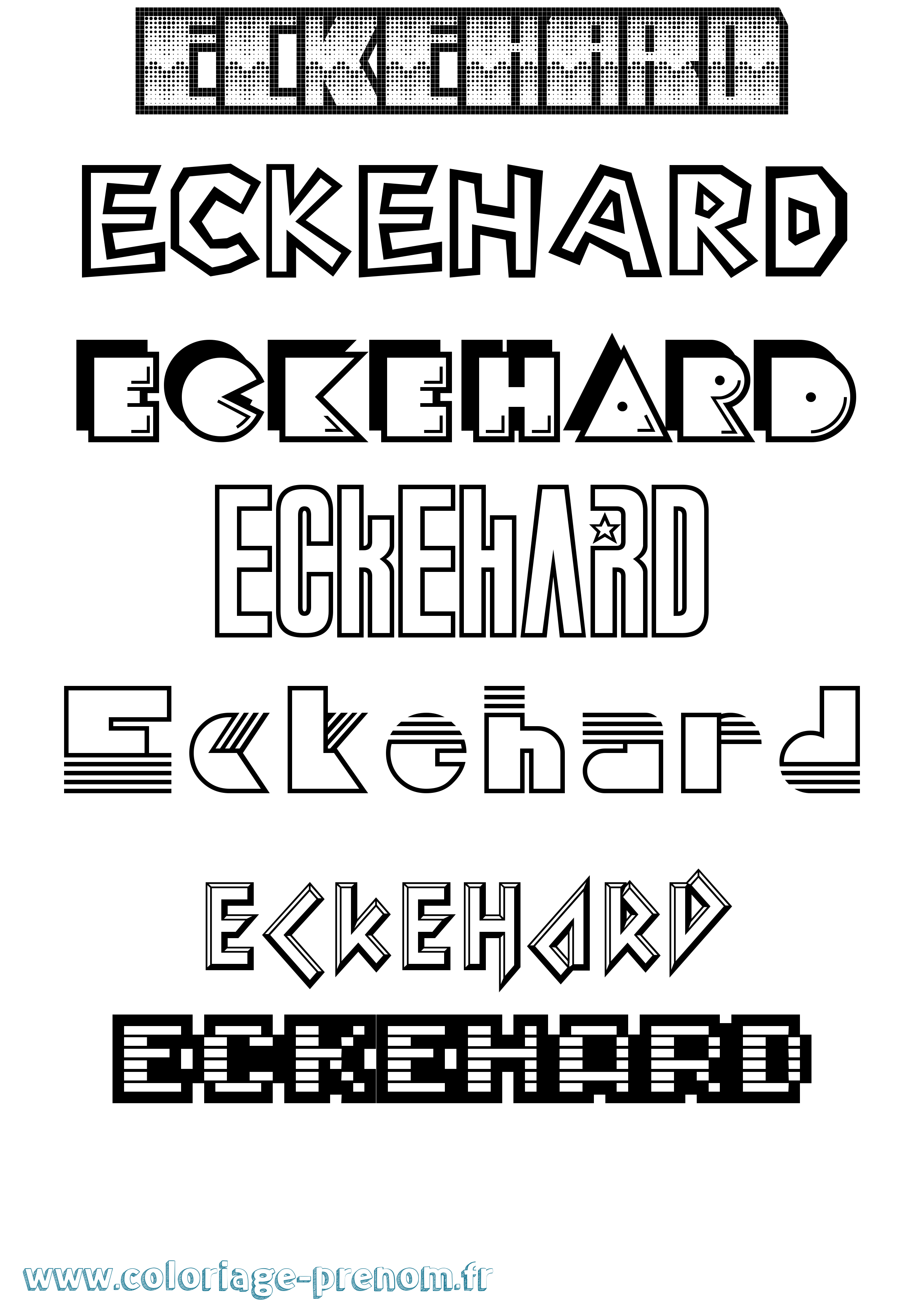 Coloriage Eckehard Jeux Vidéos Coloriage prénom Eckehard Jeux Vidéos