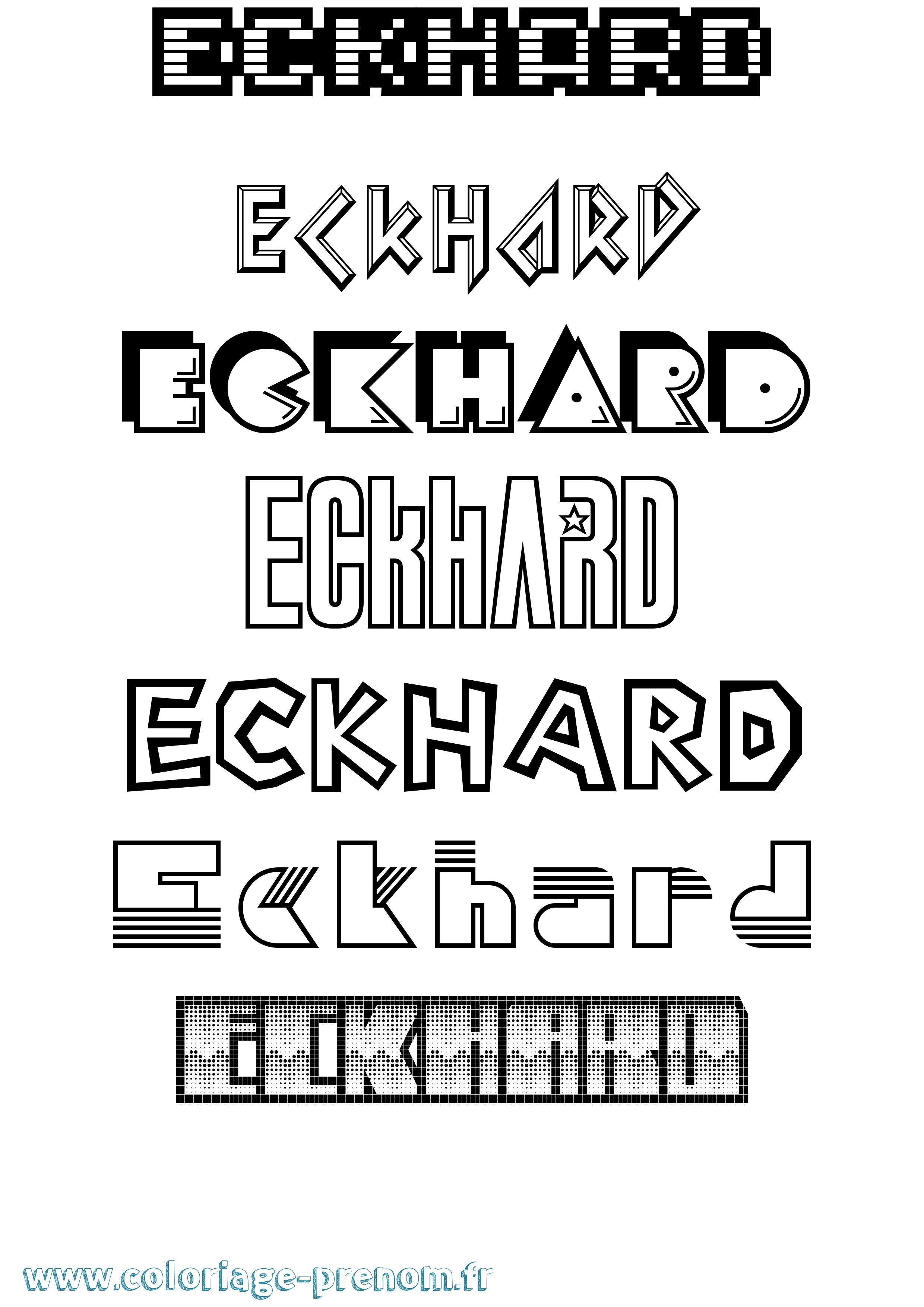 Coloriage Eckhard Jeux Vidéos Coloriage prénom Eckhard Jeux Vidéos