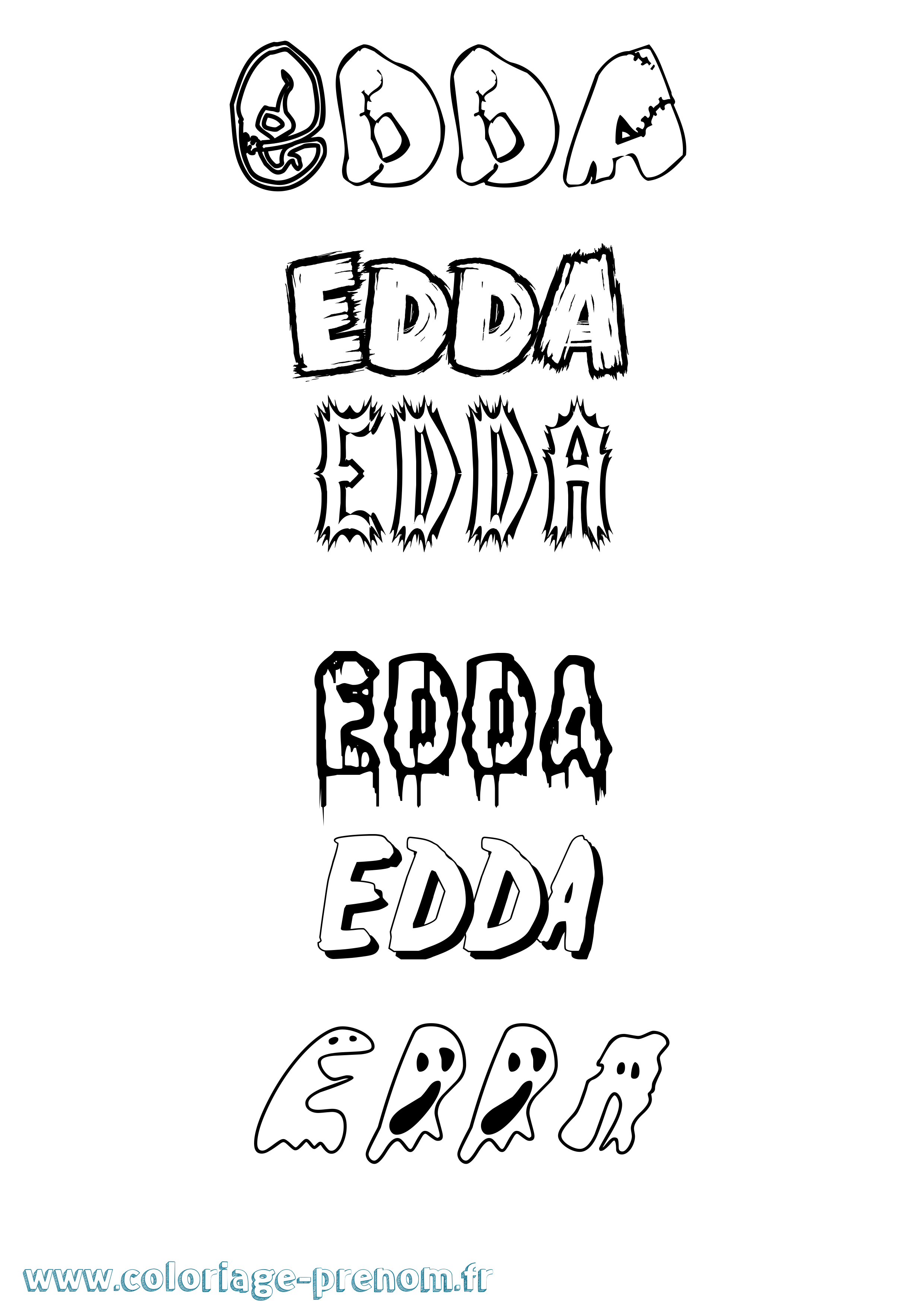 Coloriage prénom Edda Frisson