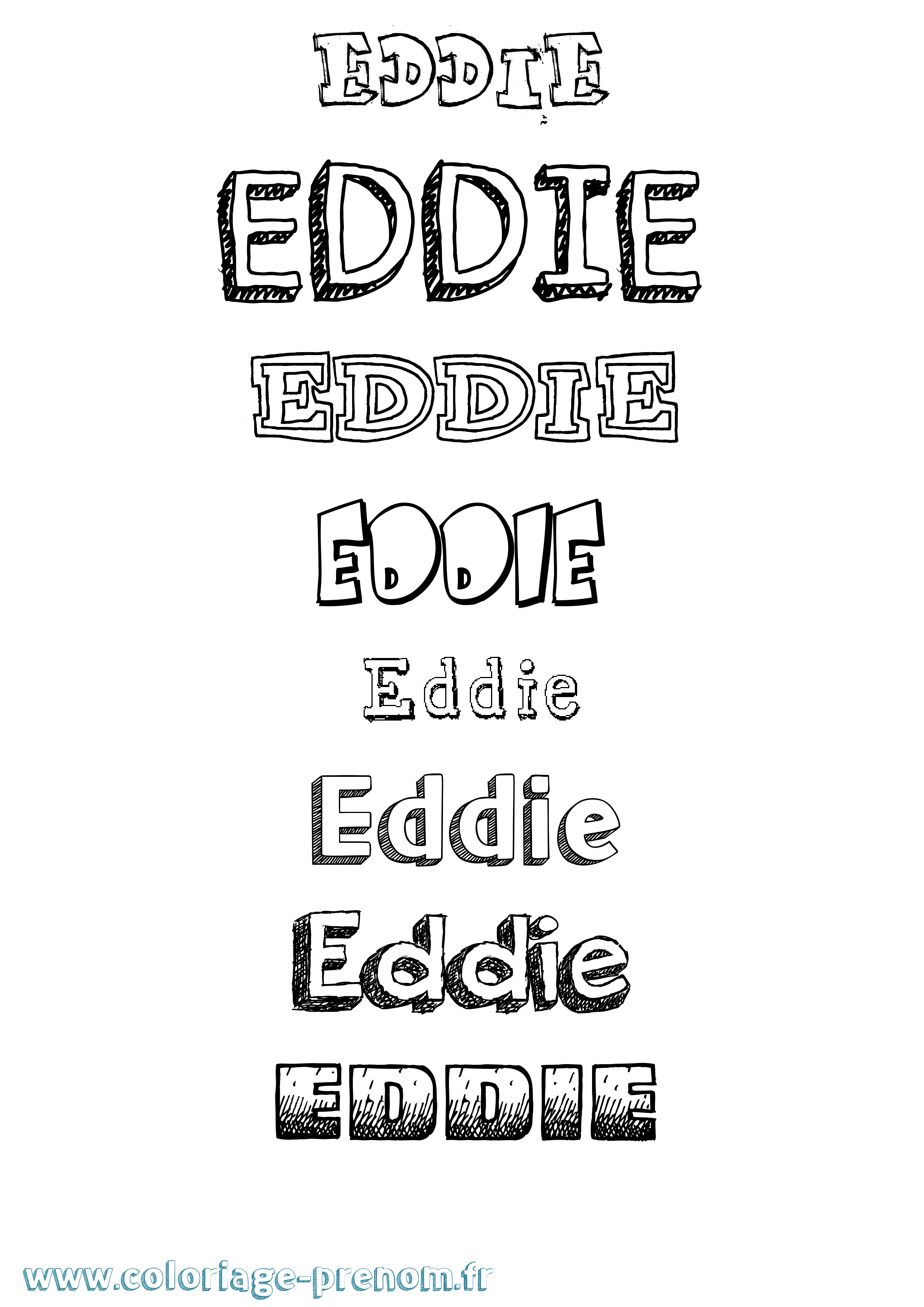 Coloriage prénom Eddie Dessiné
