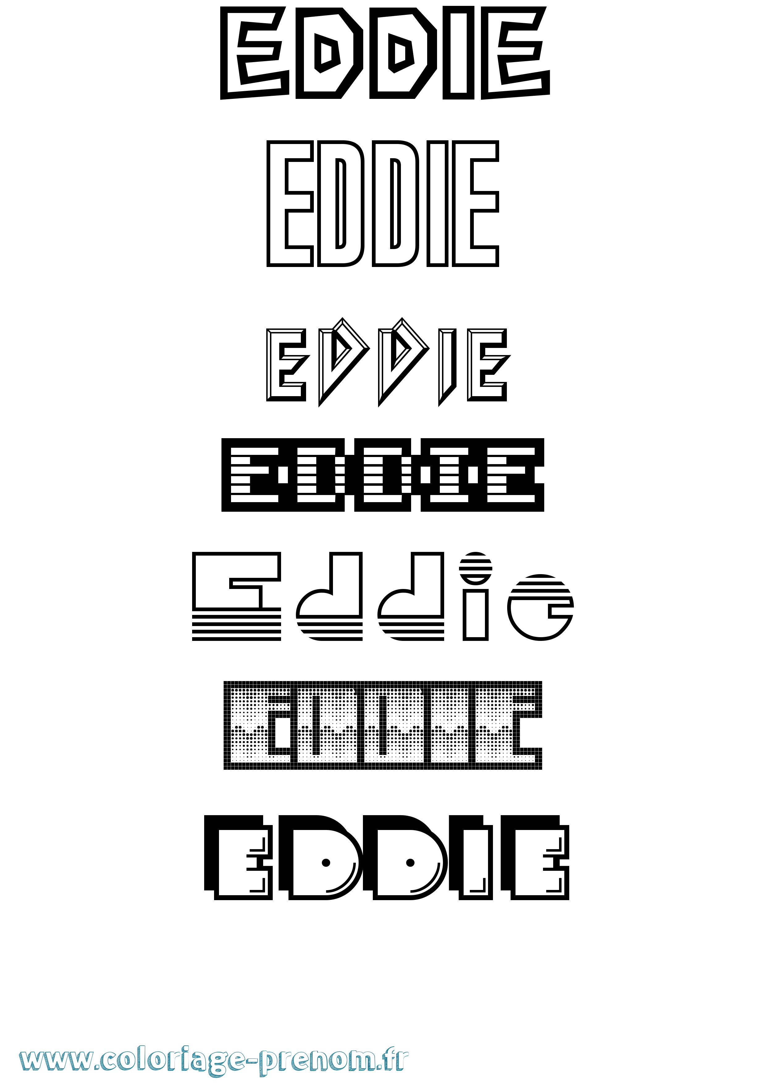 Coloriage prénom Eddie Jeux Vidéos