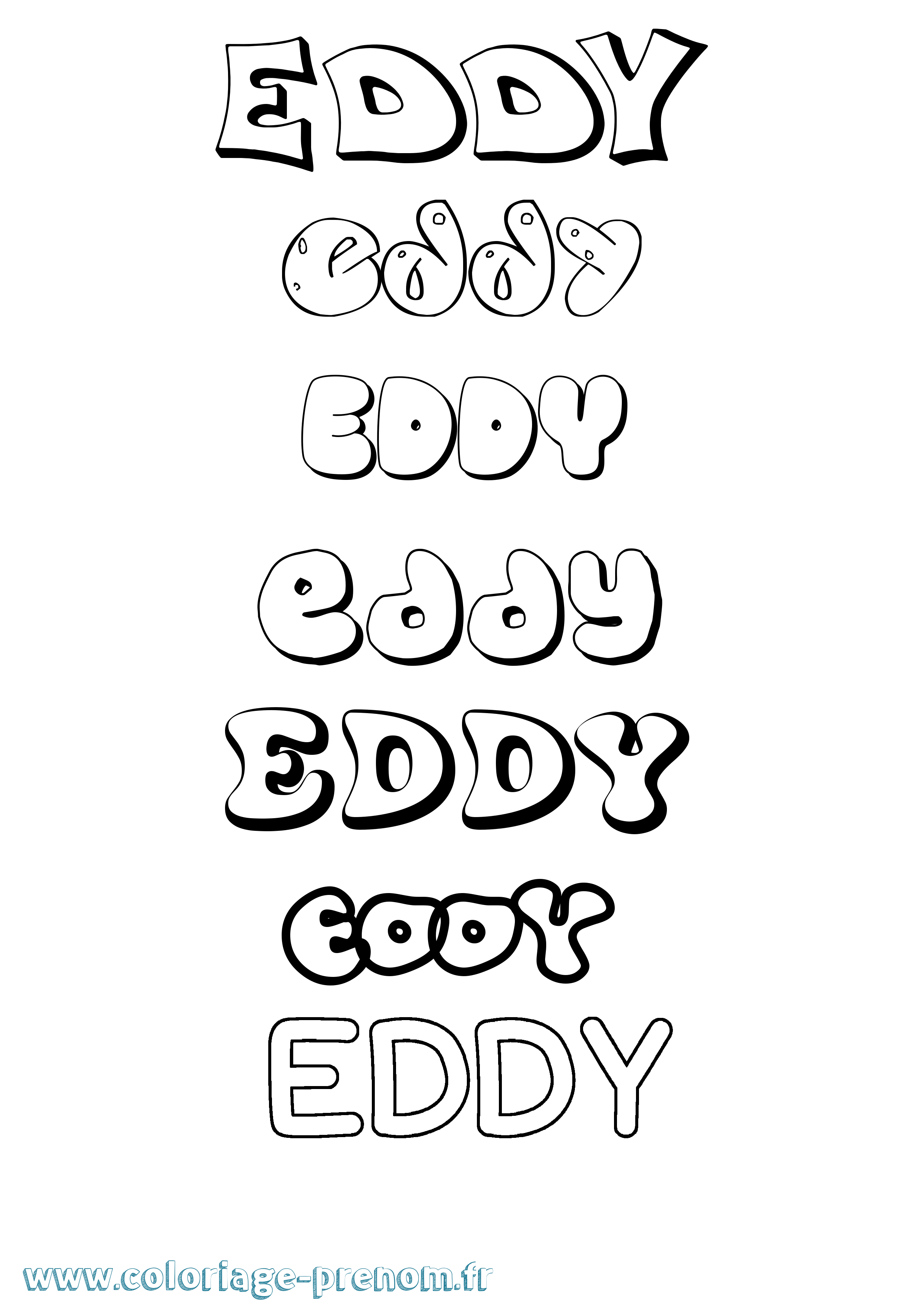 Coloriage Eddy Coloriage prénom Eddy