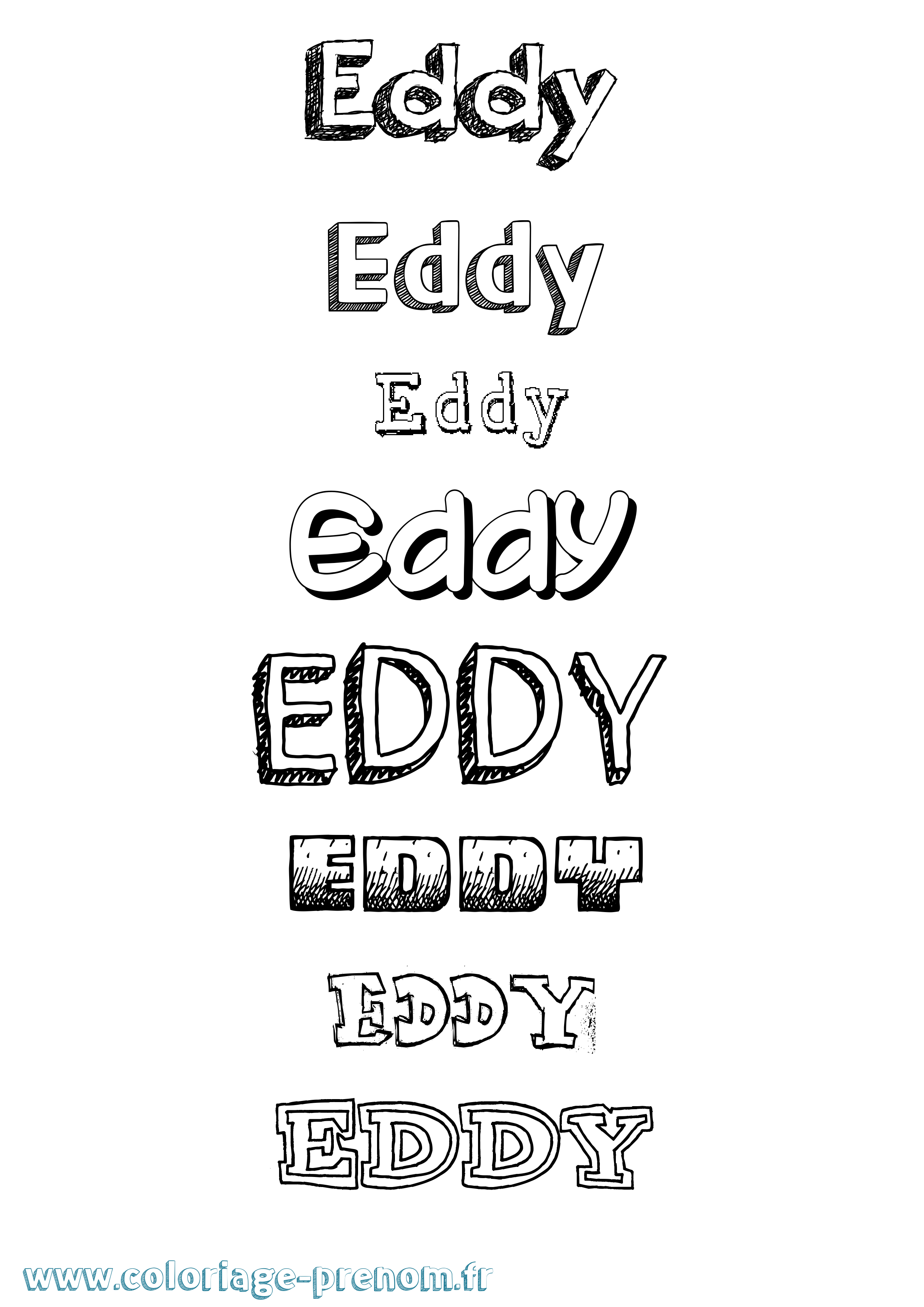 Coloriage Eddy Coloriage prénom Eddy