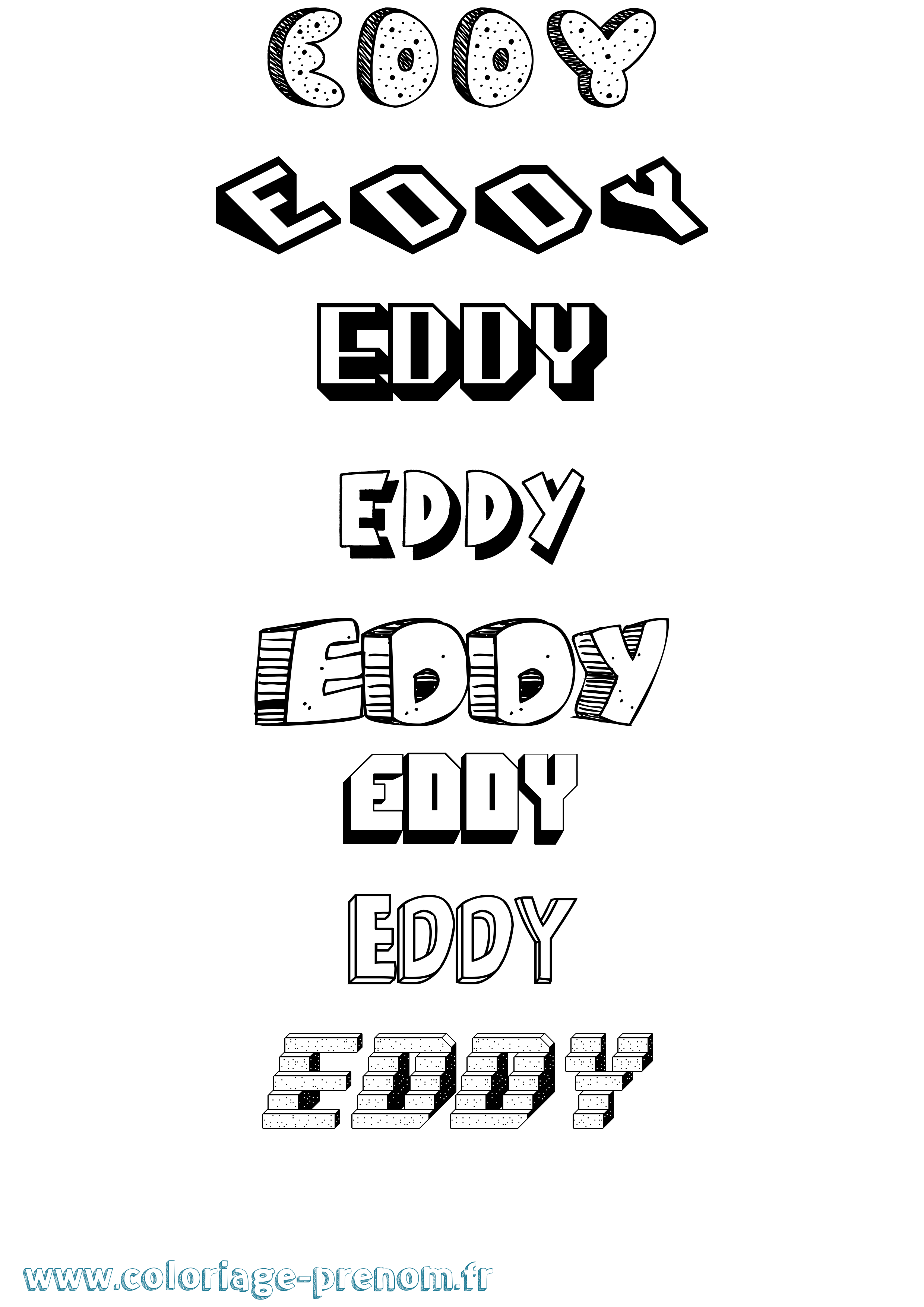 Coloriage Eddy Coloriage prénom Eddy