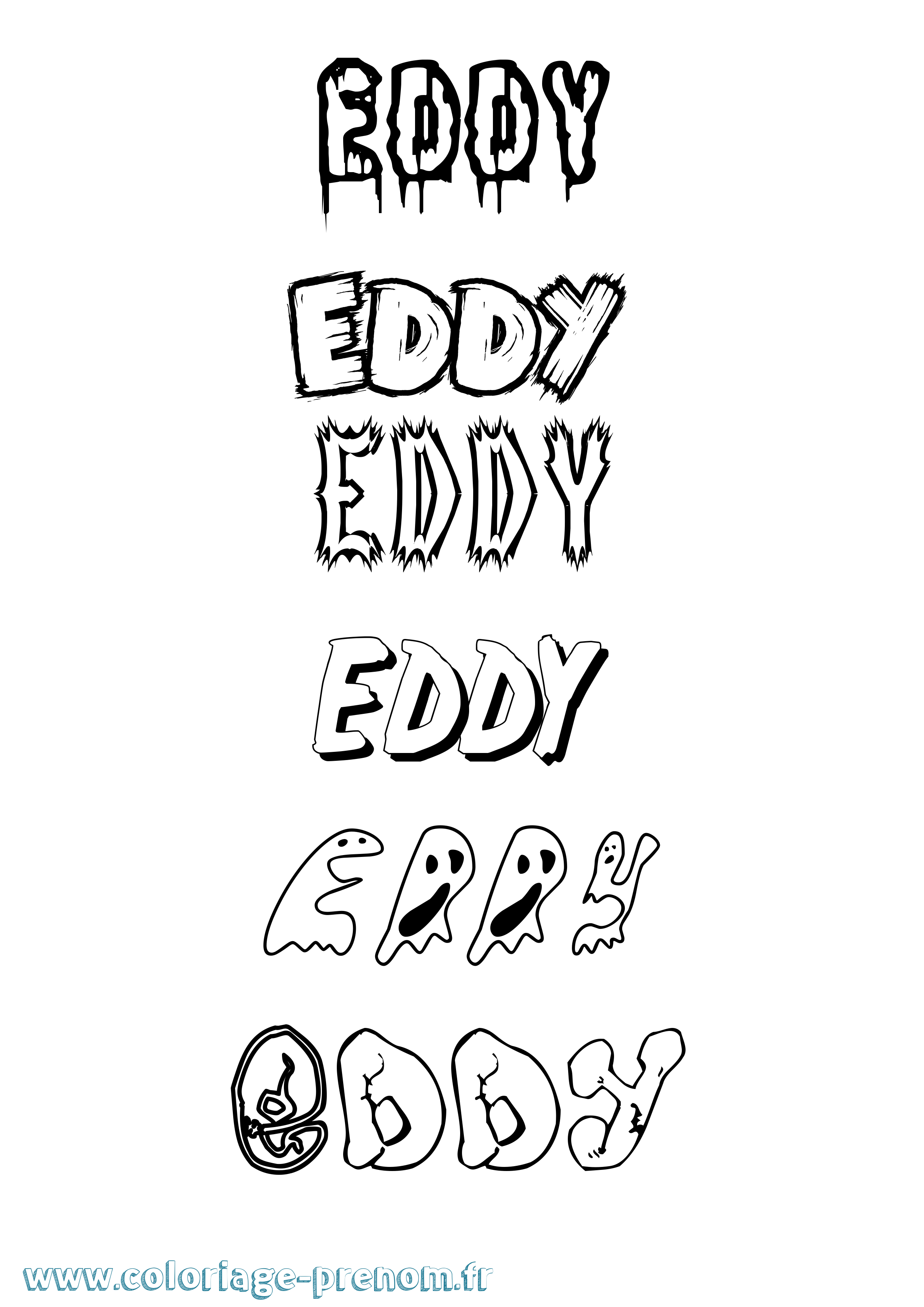 Coloriage Eddy Coloriage prénom Eddy