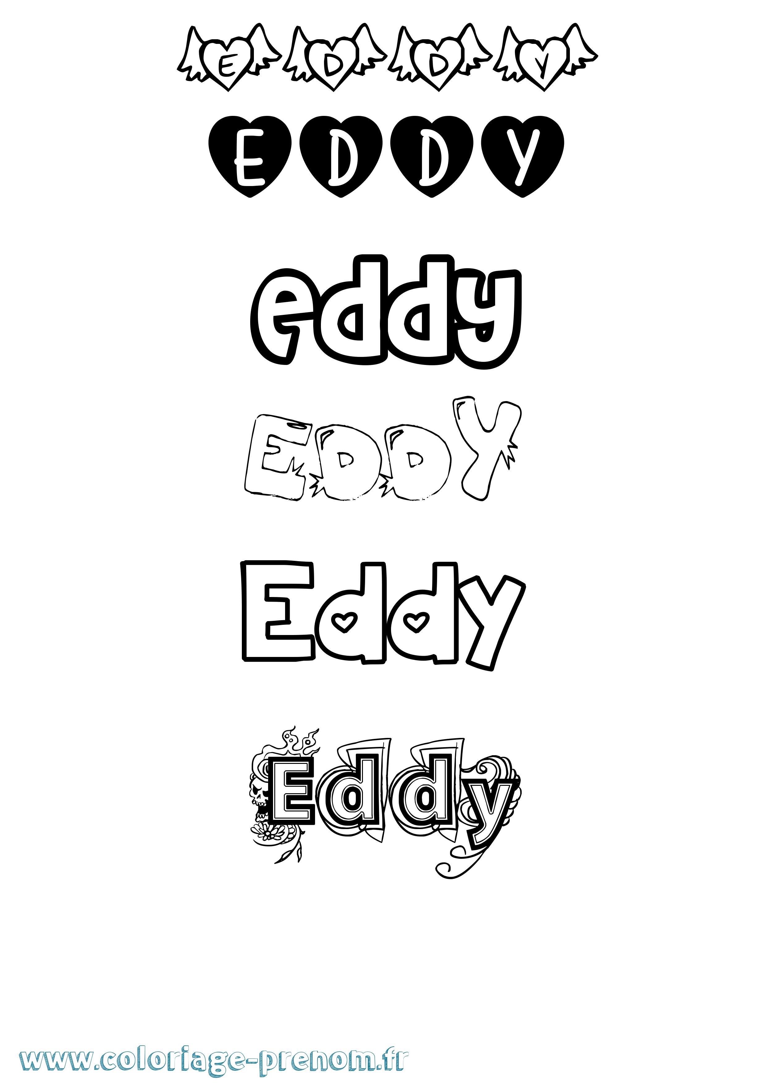 Coloriage Eddy Coloriage prénom Eddy