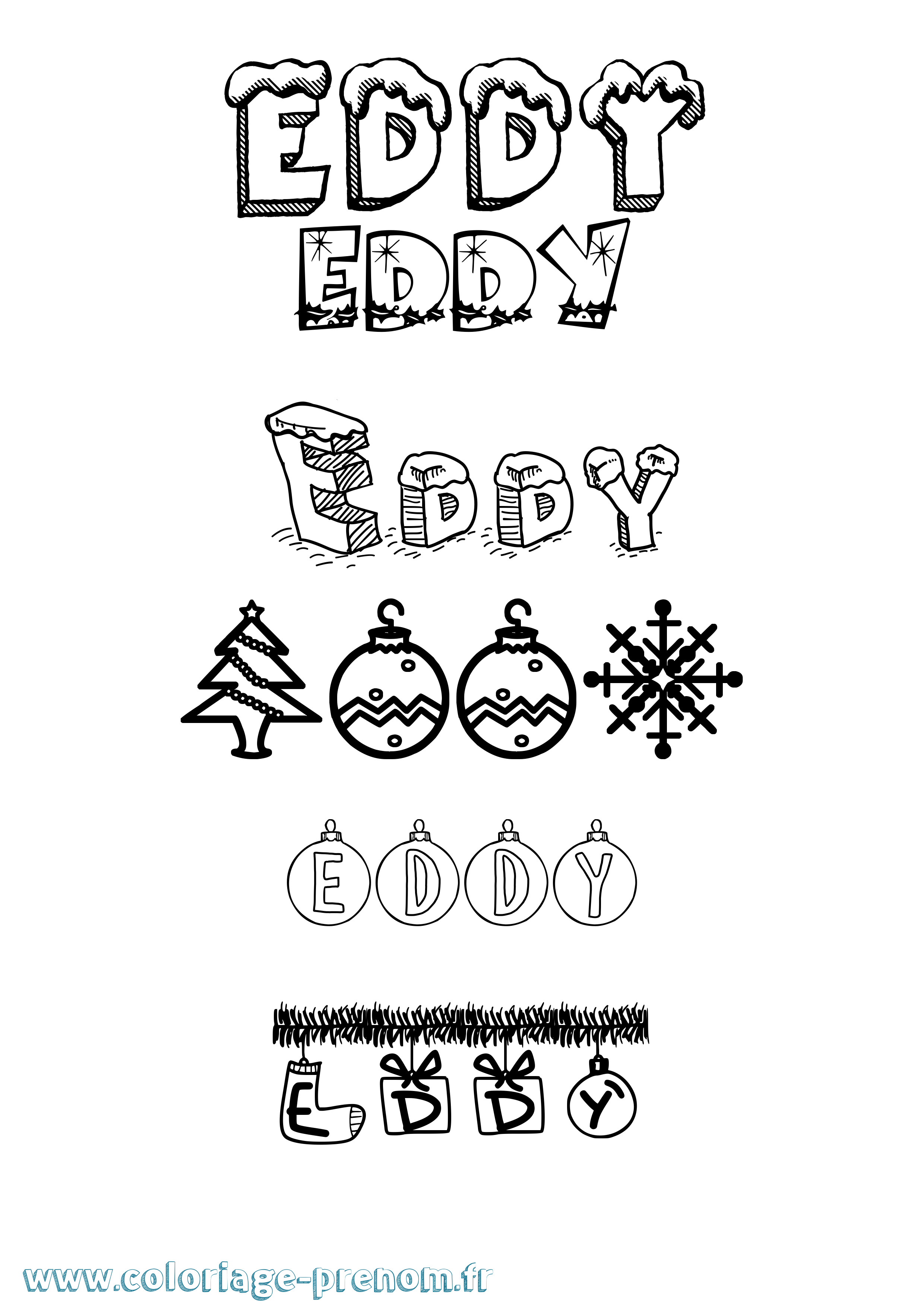 Coloriage Eddy Coloriage prénom Eddy