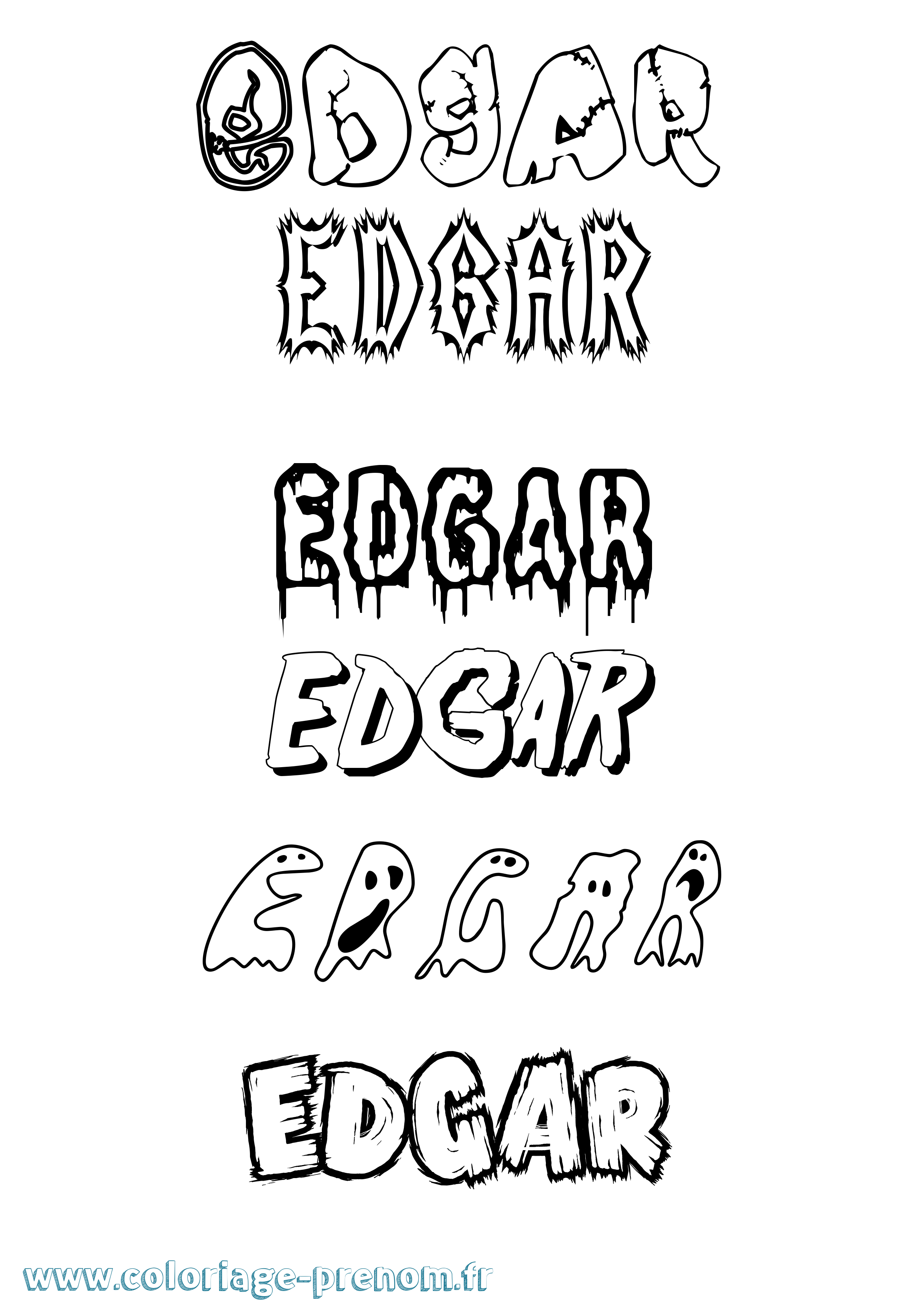 Coloriage prénom Edgar
