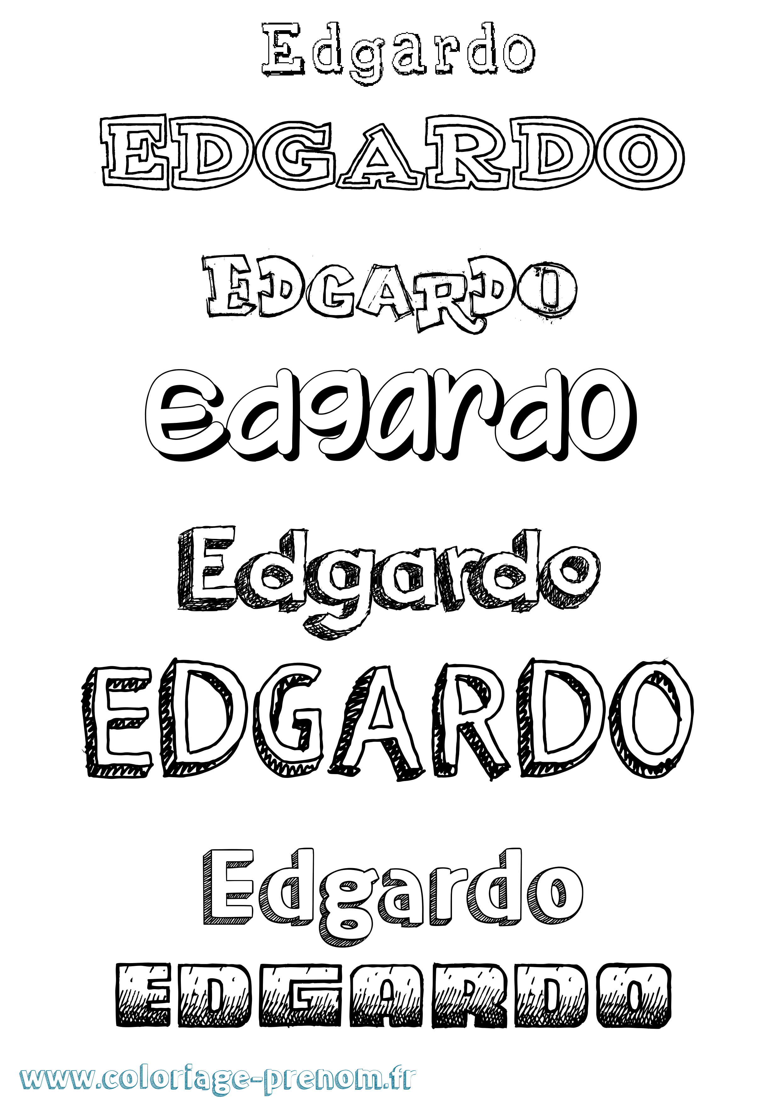 Coloriage prénom Edgardo Dessiné