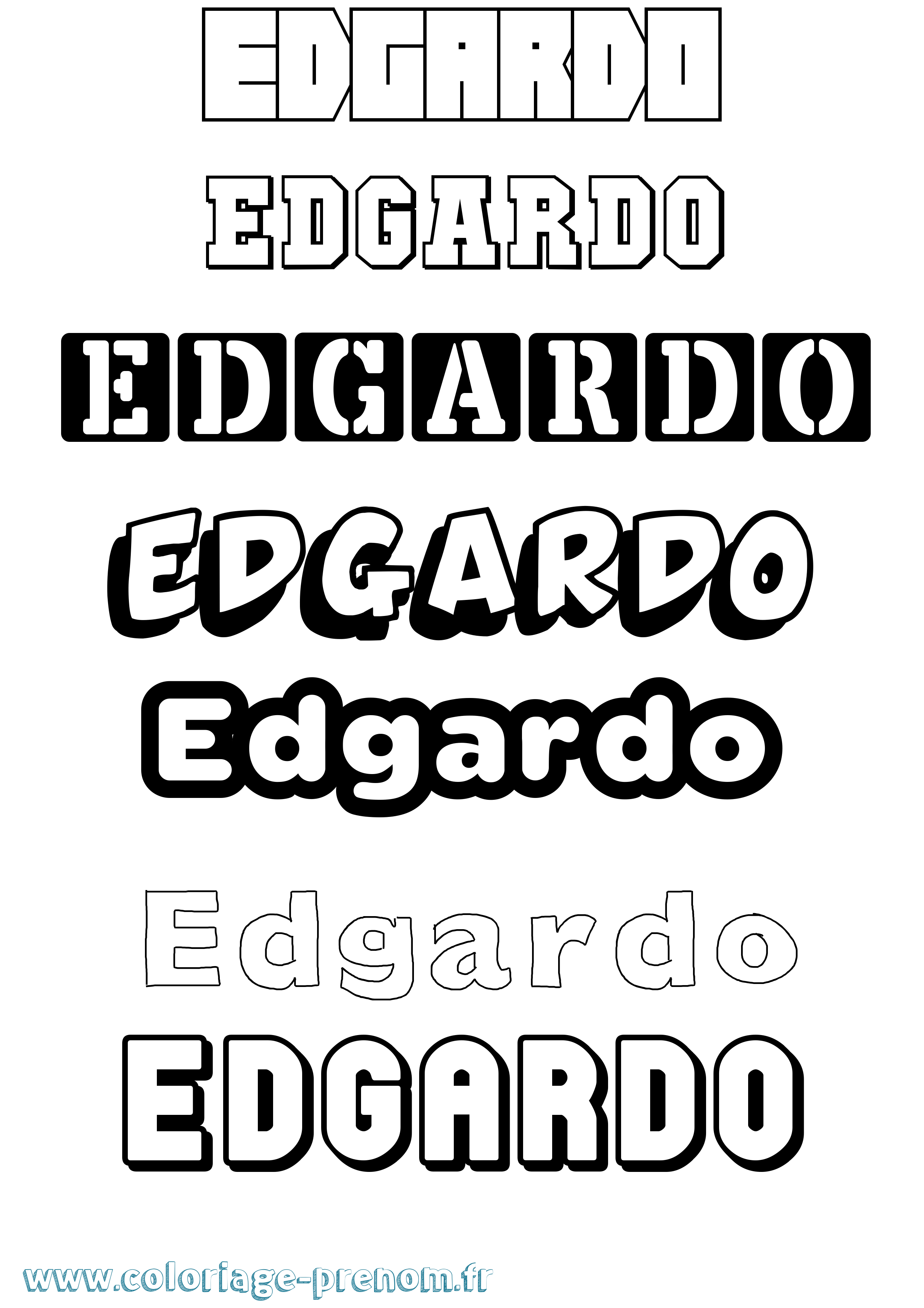 Coloriage prénom Edgardo Simple