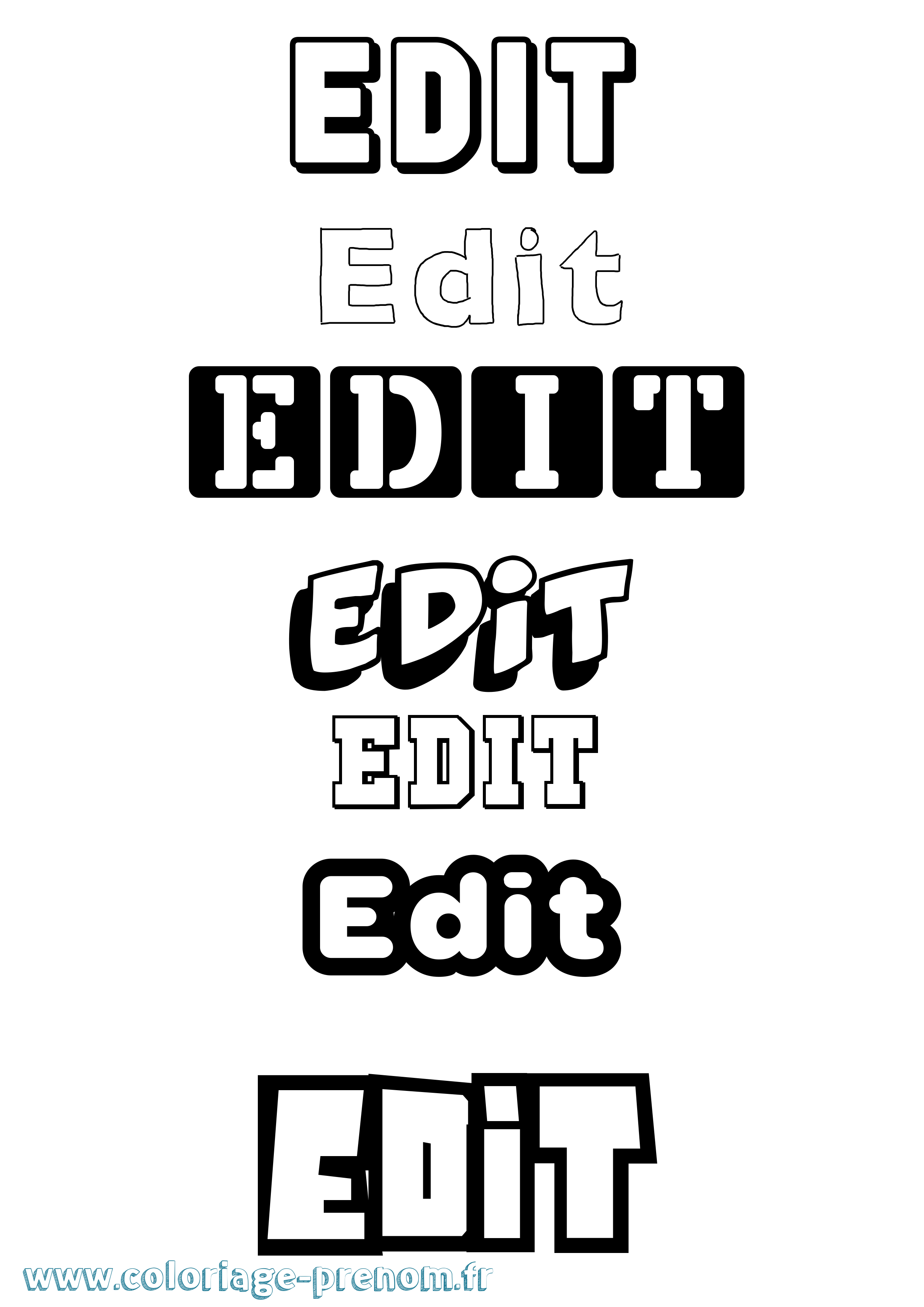 Coloriage Edit Simple Coloriage prénom Edit Simple