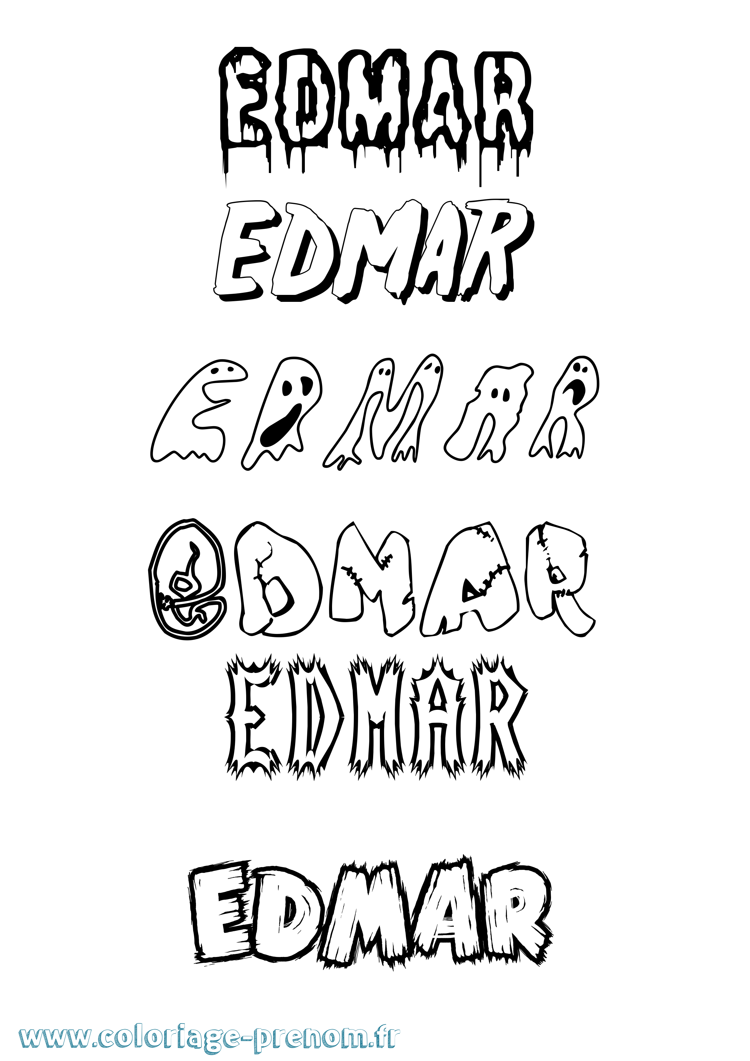 Coloriage prénom Edmar Frisson