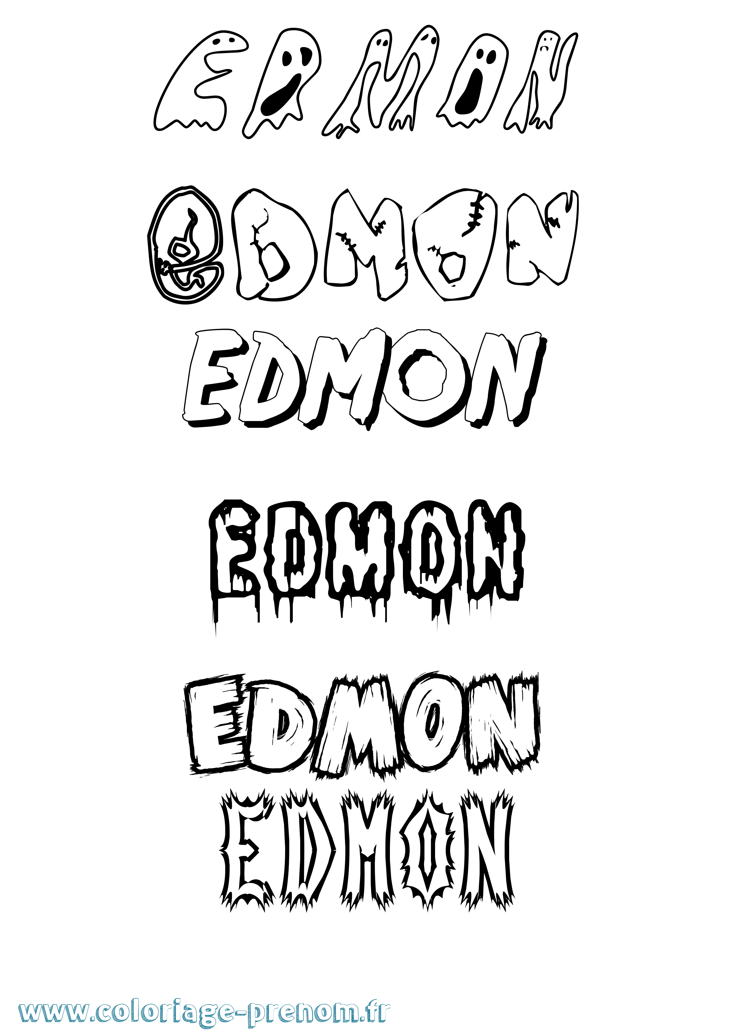 Coloriage prénom Edmon Frisson