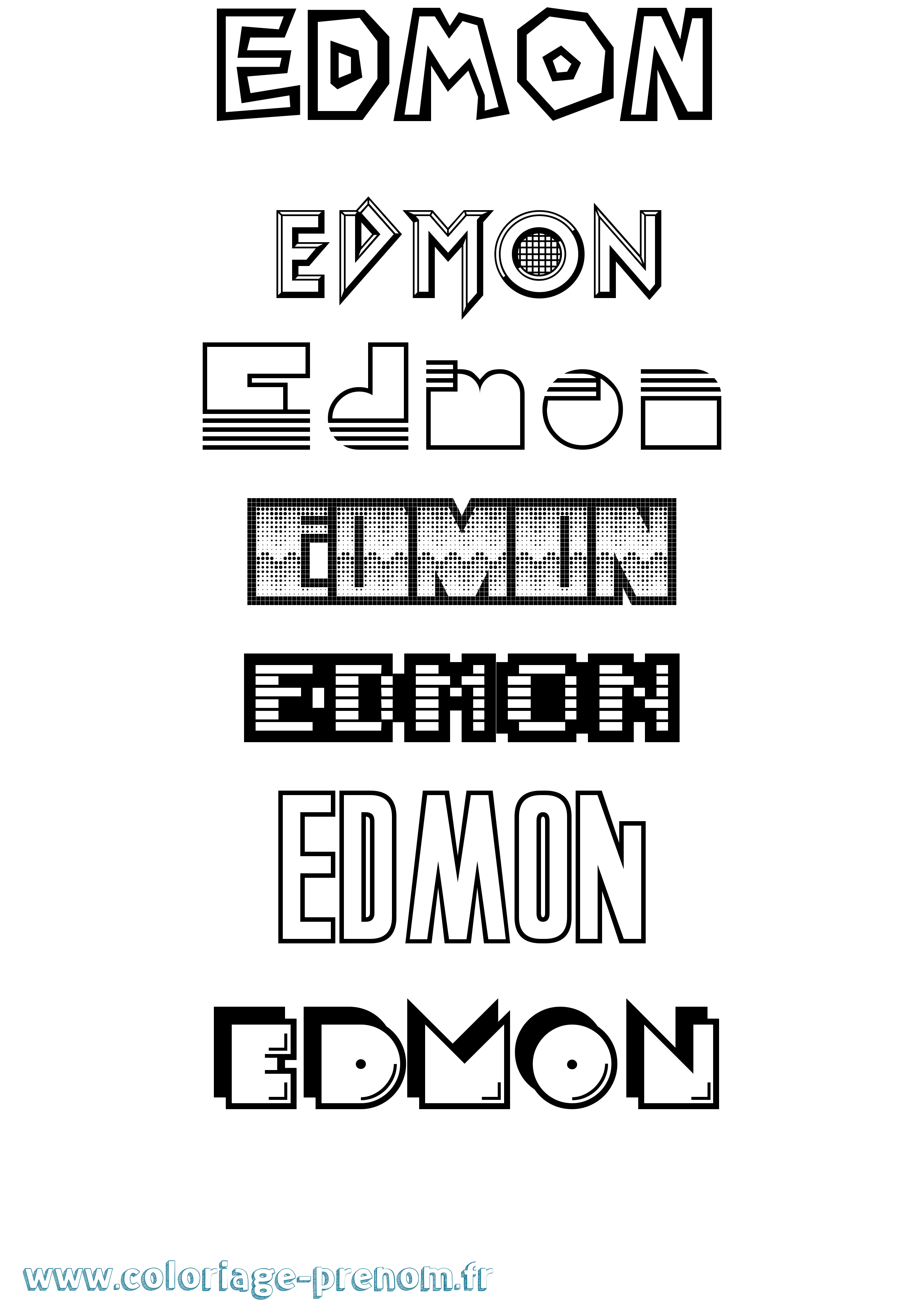 Coloriage Edmon Jeux Vidéos Coloriage prénom Edmon Jeux Vidéos
