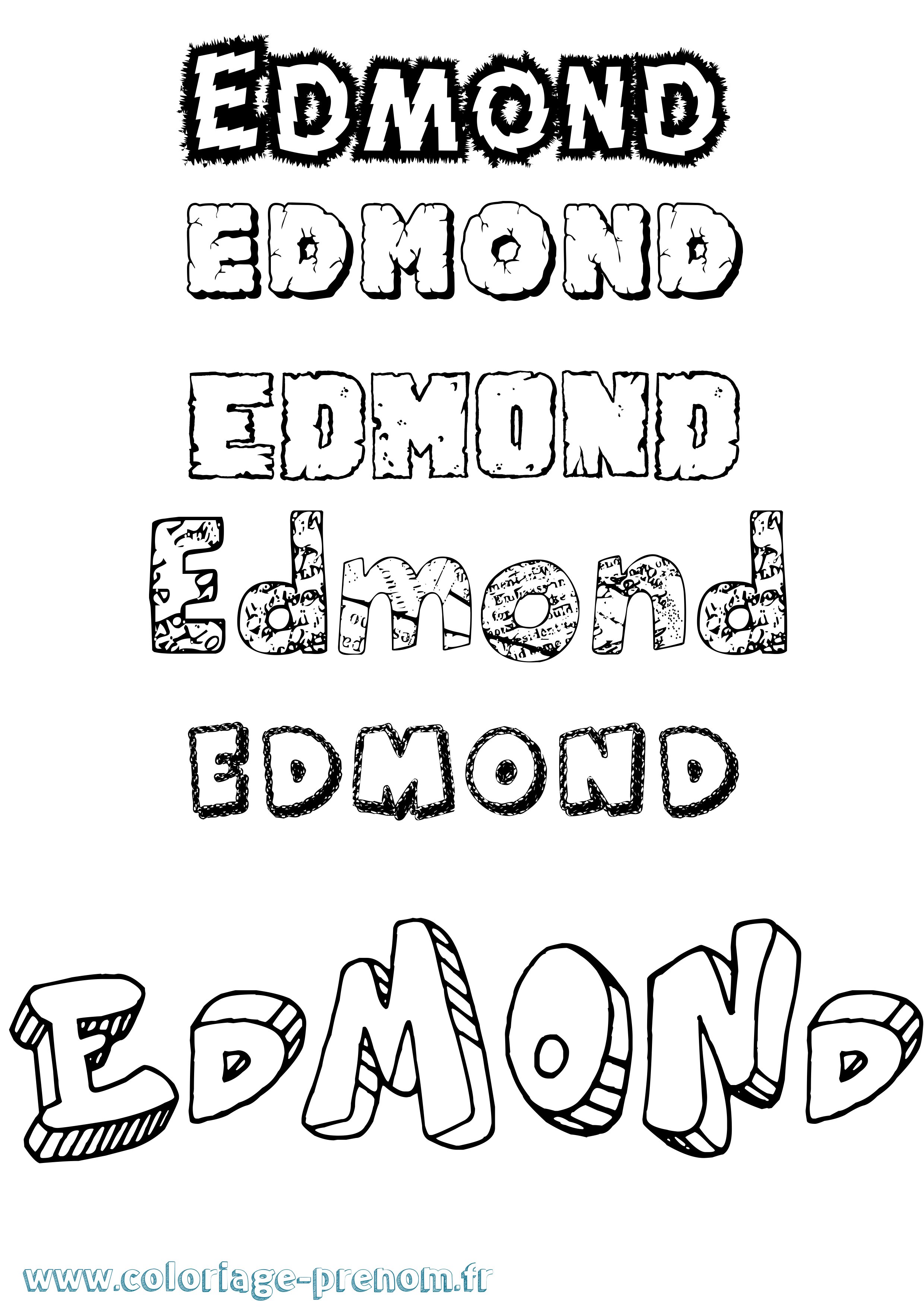 Coloriage prénom Edmond Destructuré